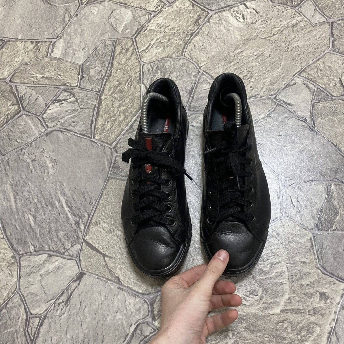 Prada Prada Leather Sneakers Low Top Size US 6.5 / EU 39-40 - 4 Thumbnail