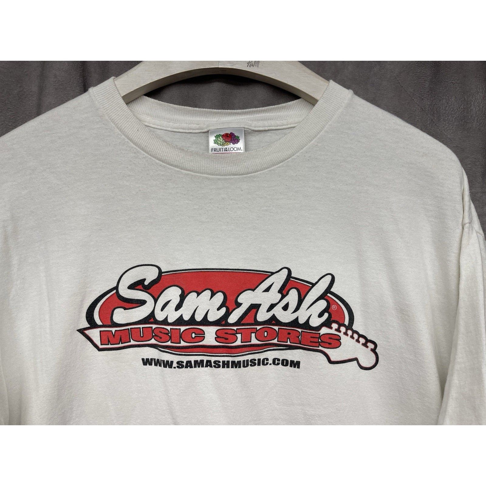 Fruit Of The Loom VTG 90s Sam Ash Music Stores Staff T-Shirt XL Music Shop Tee Size US XL / EU 56 / 4 - 2 Thumbnail