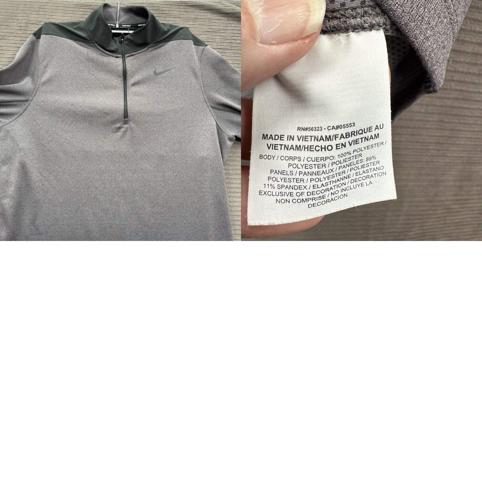 Nike Nike Golf Pullover Men M Gray Polyester Outdoors Athletic Golfing Size US M / EU 48-50 / 2 - 8 Thumbnail