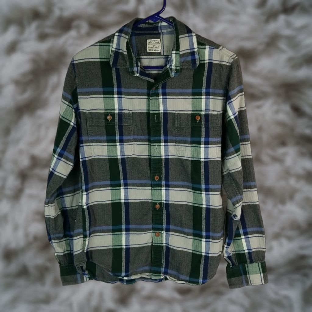 J.Crew J. Crew Flannel Shirt Men M Slim Button-Up Long Sleeve Plaid 100% Cotton Size US M / EU 48-50 / 2 - 1 Thumbnail