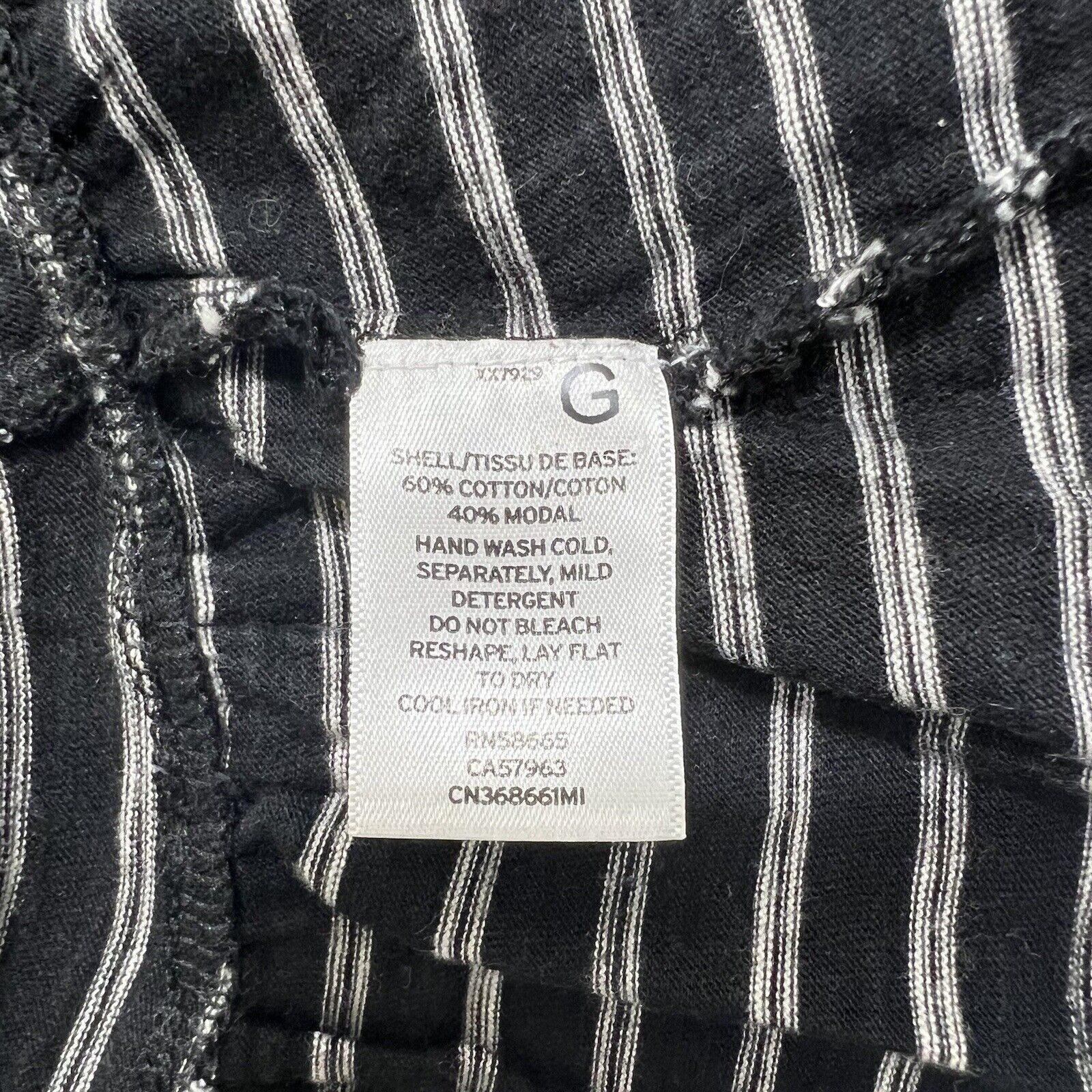 Nordstrom Caslon Women's Medium Babydoll Long Sleeve Black + White Top Size M / US 6-8 / IT 42-44 - 12 Thumbnail