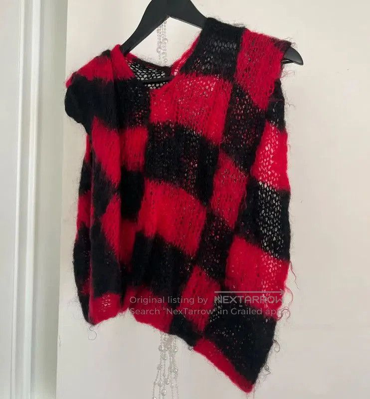 Comme des Garcons COMME des GARÇONS Red and Black Knit Top . Size M / US 6-8 / IT 42-44 - 5 Thumbnail