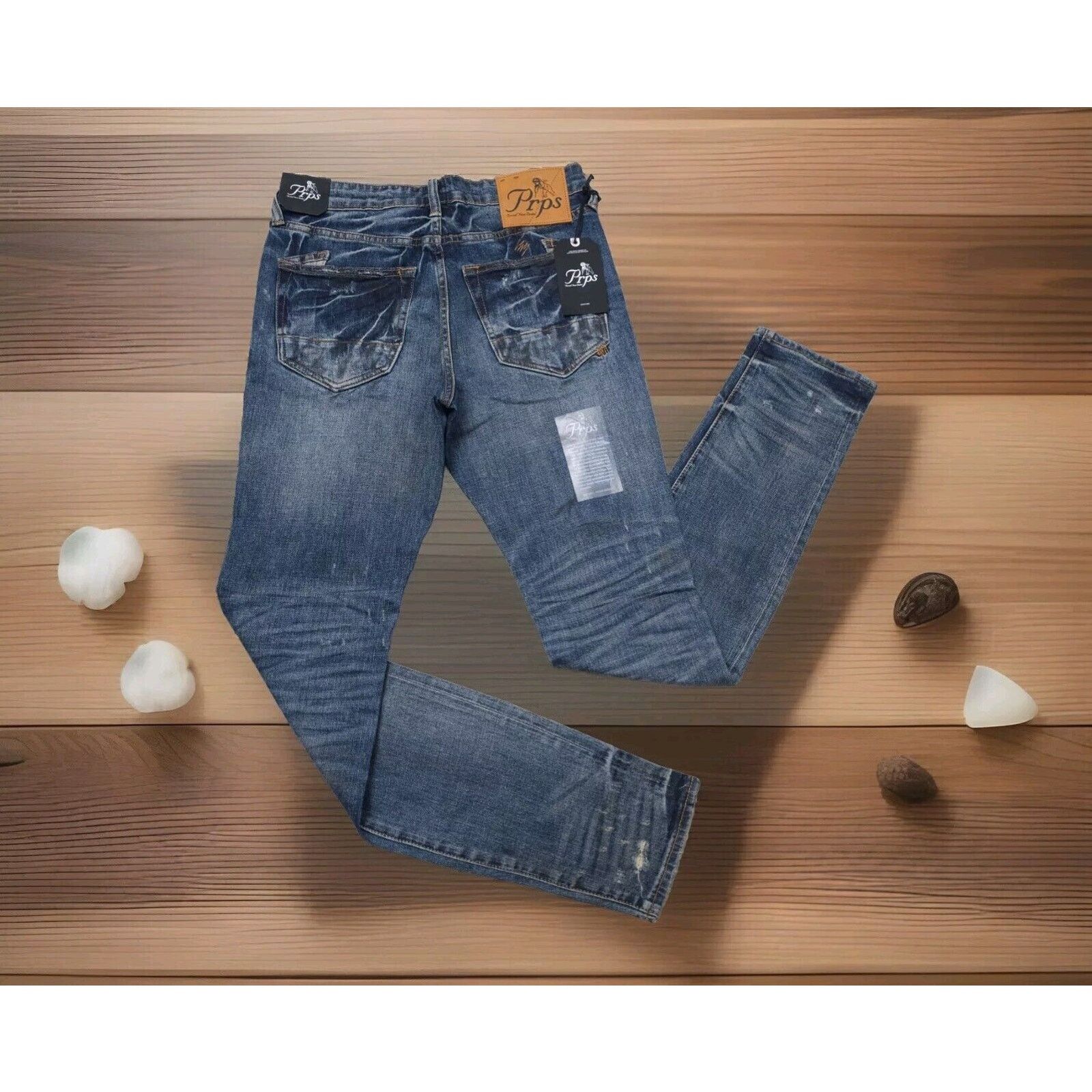 Prps $328 PRPS Glissade Le Sabre Slim Tapered Fit Paint Splatter Size US 28 / EU 44 - 2 Thumbnail