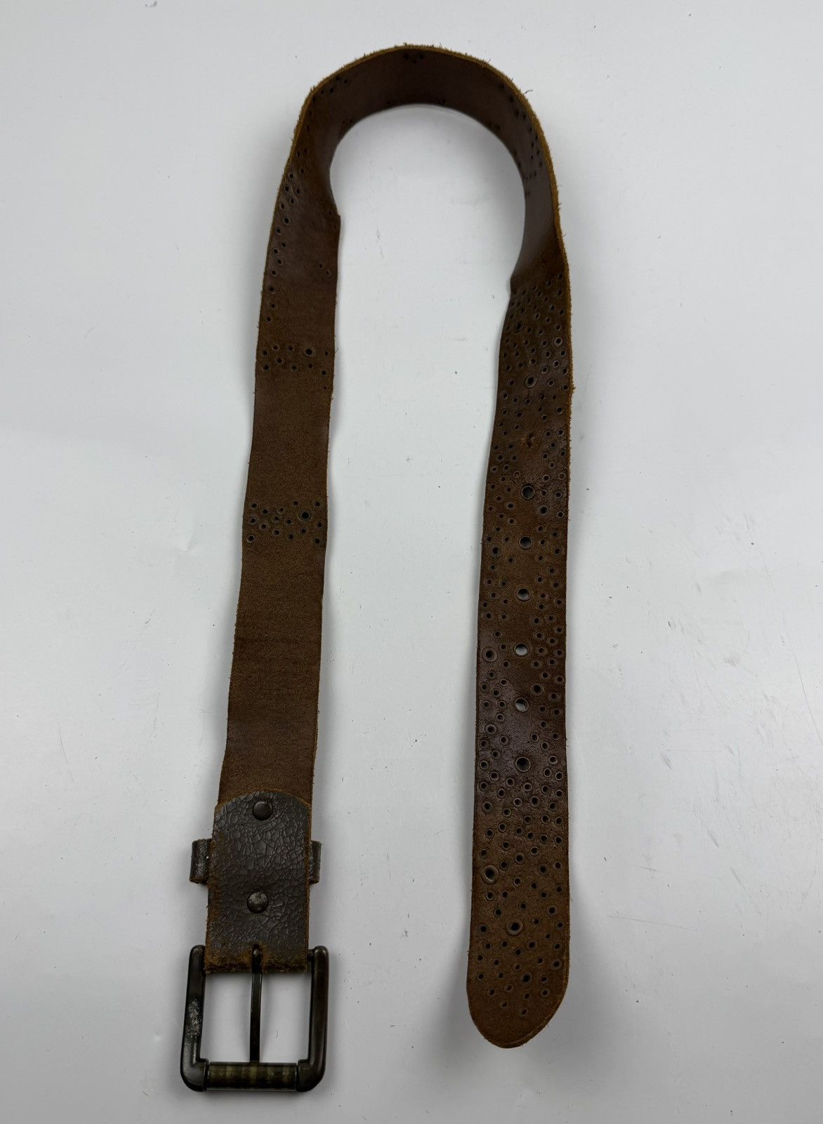 Ed Hardy distressed ed hardy studded leather belt tc53 Size 34 - 9 Thumbnail