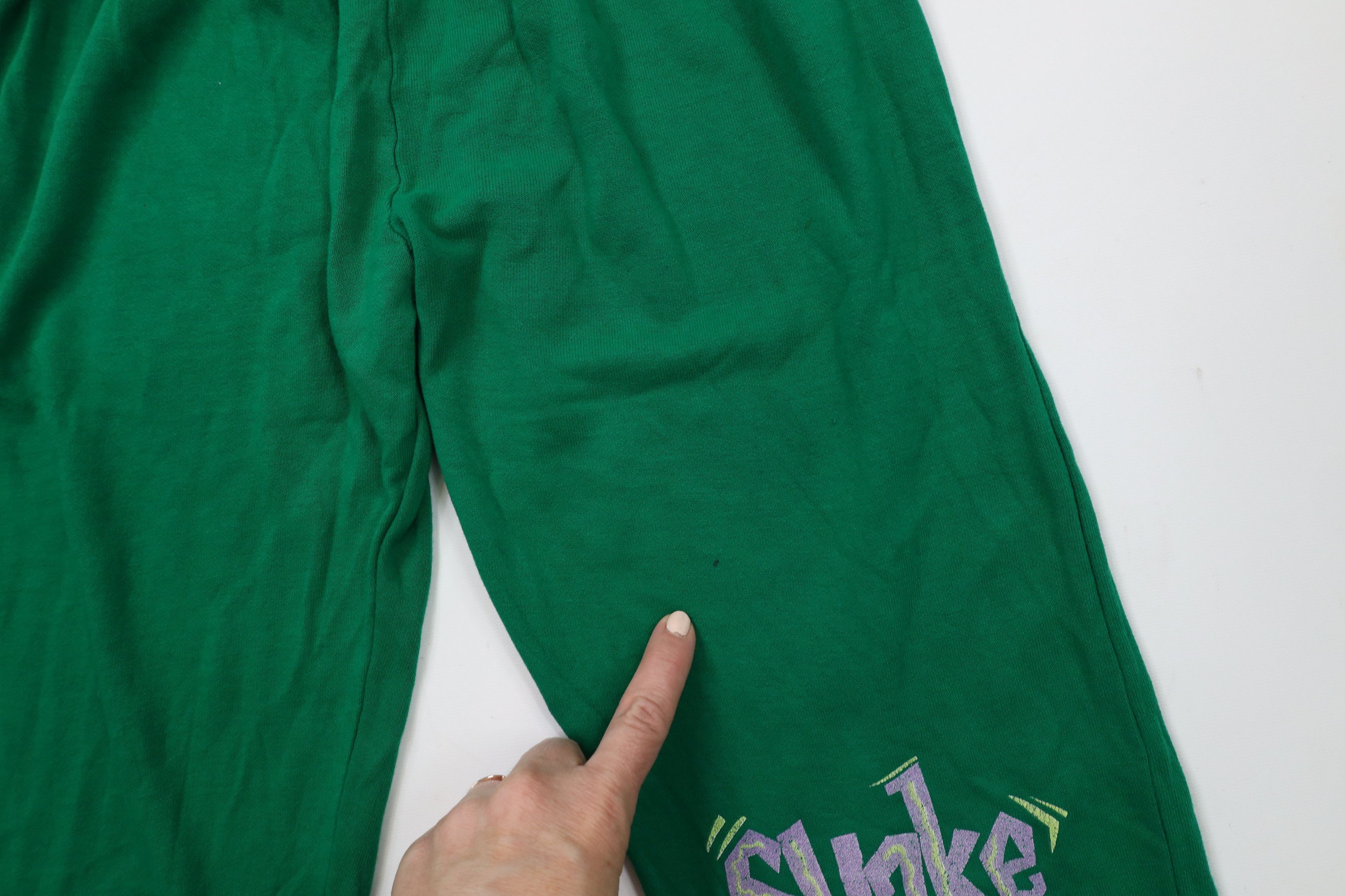Vintage Vintage 90s Teenage Mutant Ninja Turtles Sweatpants Green Size US 32 / EU 48 - 9 Thumbnail