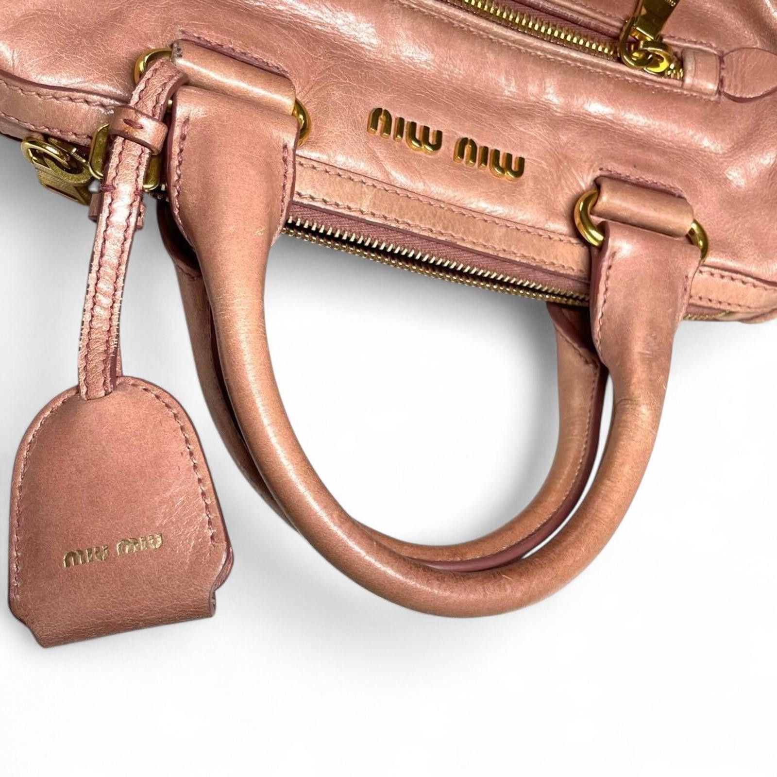 Miu Miu Miu Miu - Pink Leather Satchel Bag Size ONE SIZE - 6 Thumbnail
