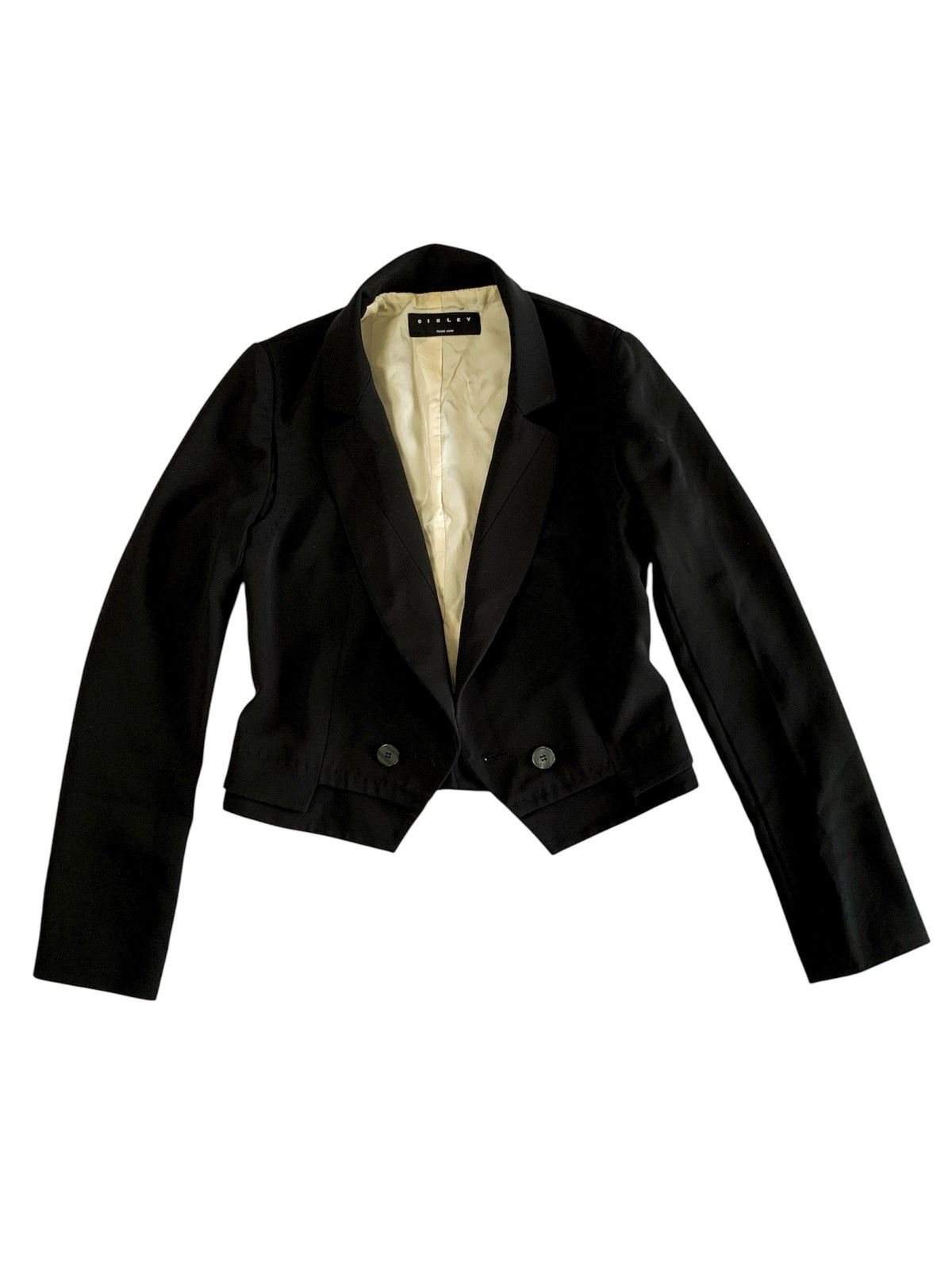 Sisley crop blazer with yohji yamamoto cut & sew style