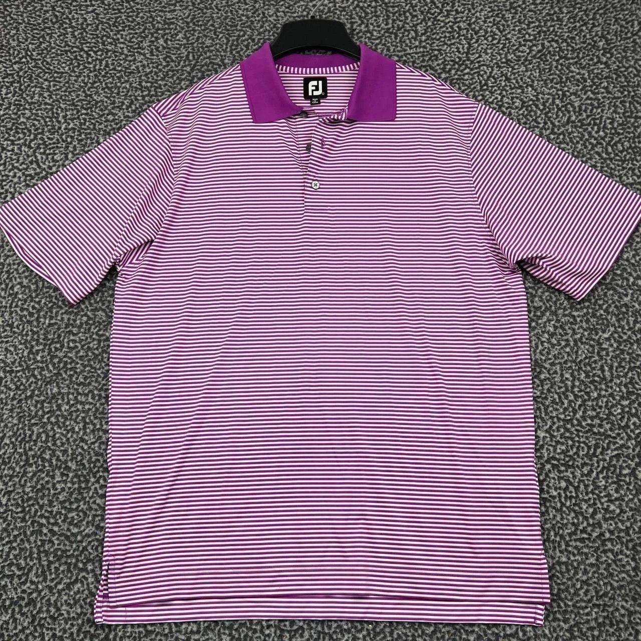 Footjoy FootJoy Golf Polo Shirt L Striped Short Sleeve Performance Size US L / EU 52-54 / 3 - 1 Thumbnail