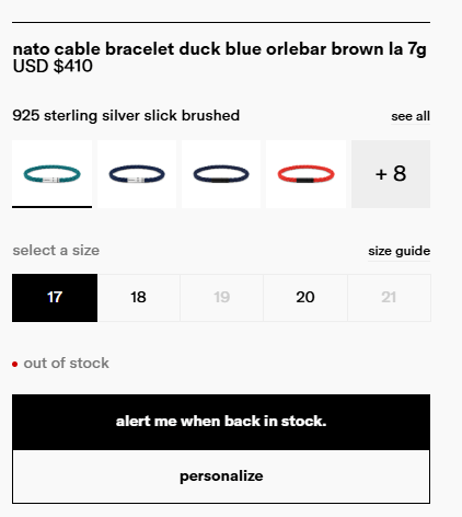 Le Gramme × Orlebar Brown nato cable bracelet 7g Size ONE SIZE - 3 Thumbnail