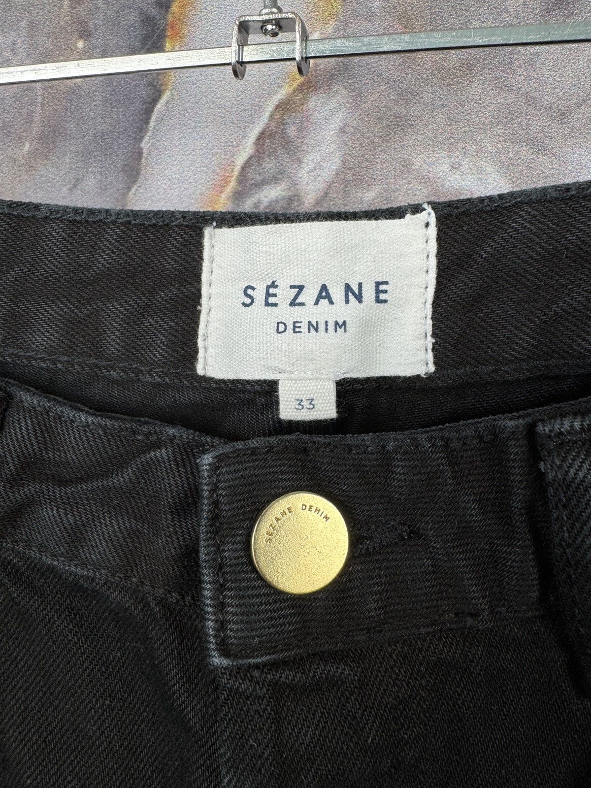 Reformation × Rouje × Sezane Women’s Sezane Denim Jeans Black Size 33 Size 33" - 8 Thumbnail