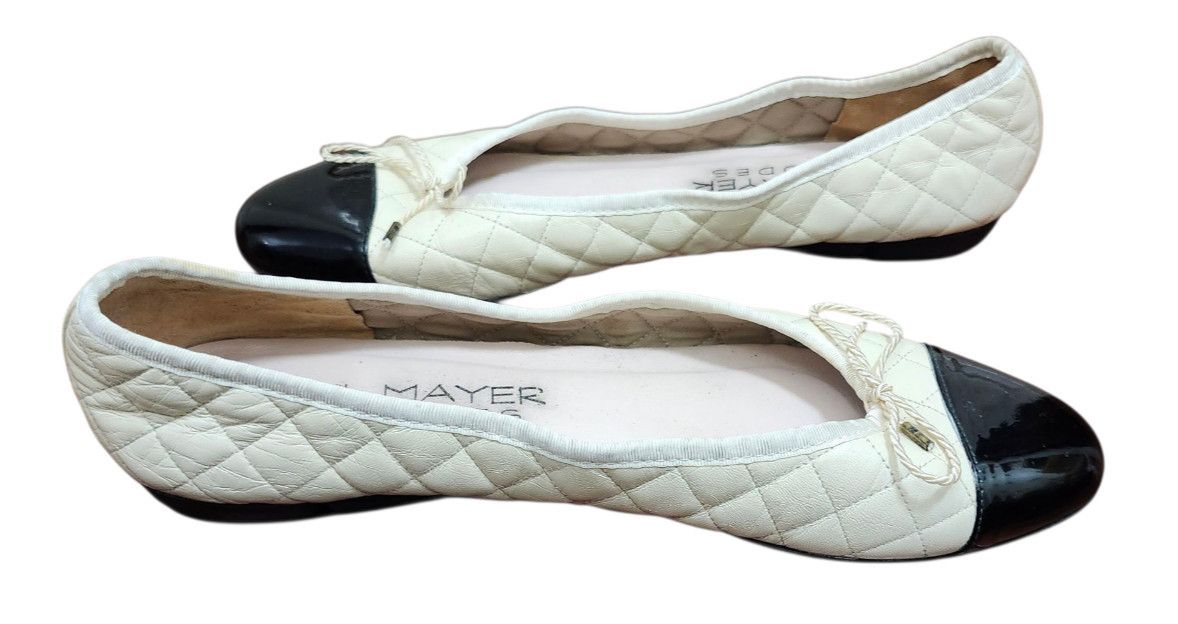 Other PAUL MAYER (ATTITUDES)-BLACK/BONE BALLET FLATS SIZE 8 B Size US 8 / IT 38 - 7 Thumbnail