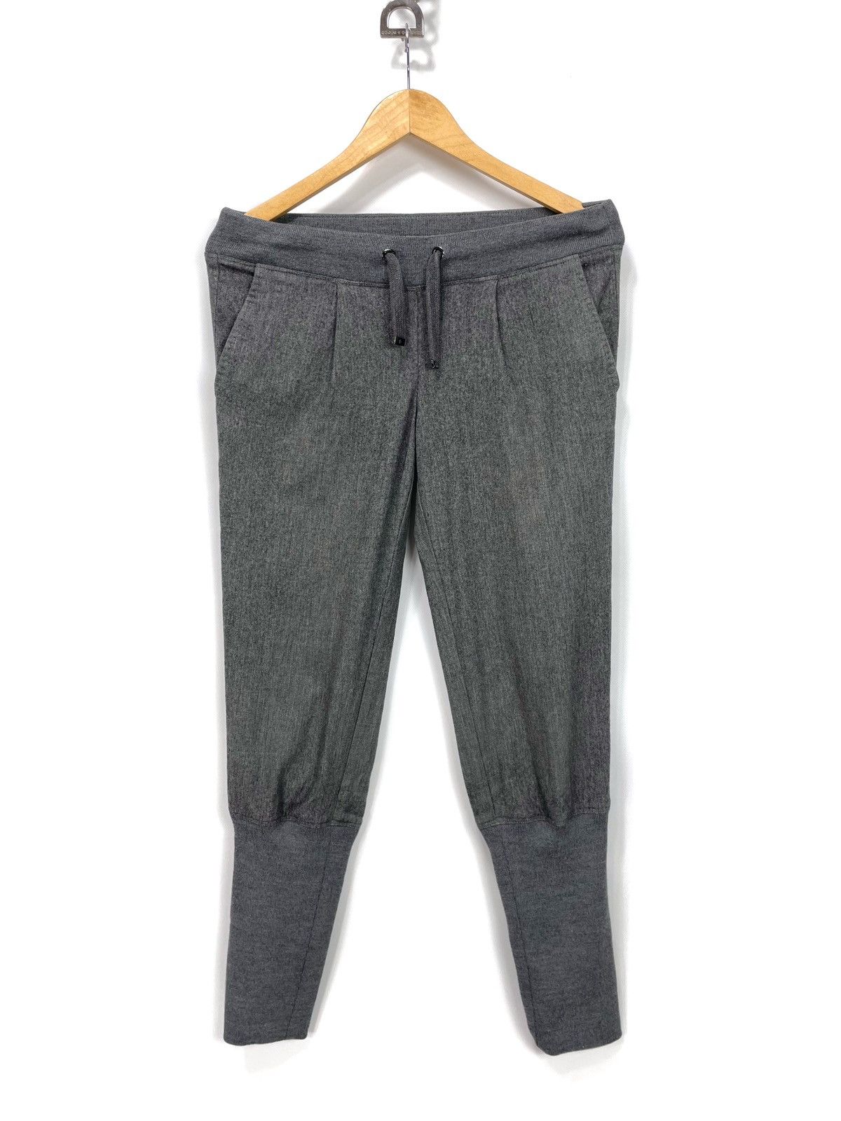 Moncler Moncler 100% Virgin Wool Knit Joggers – Grey – Size IT 40 Size 27" / US 4 / IT 40 - 1 Thumbnail