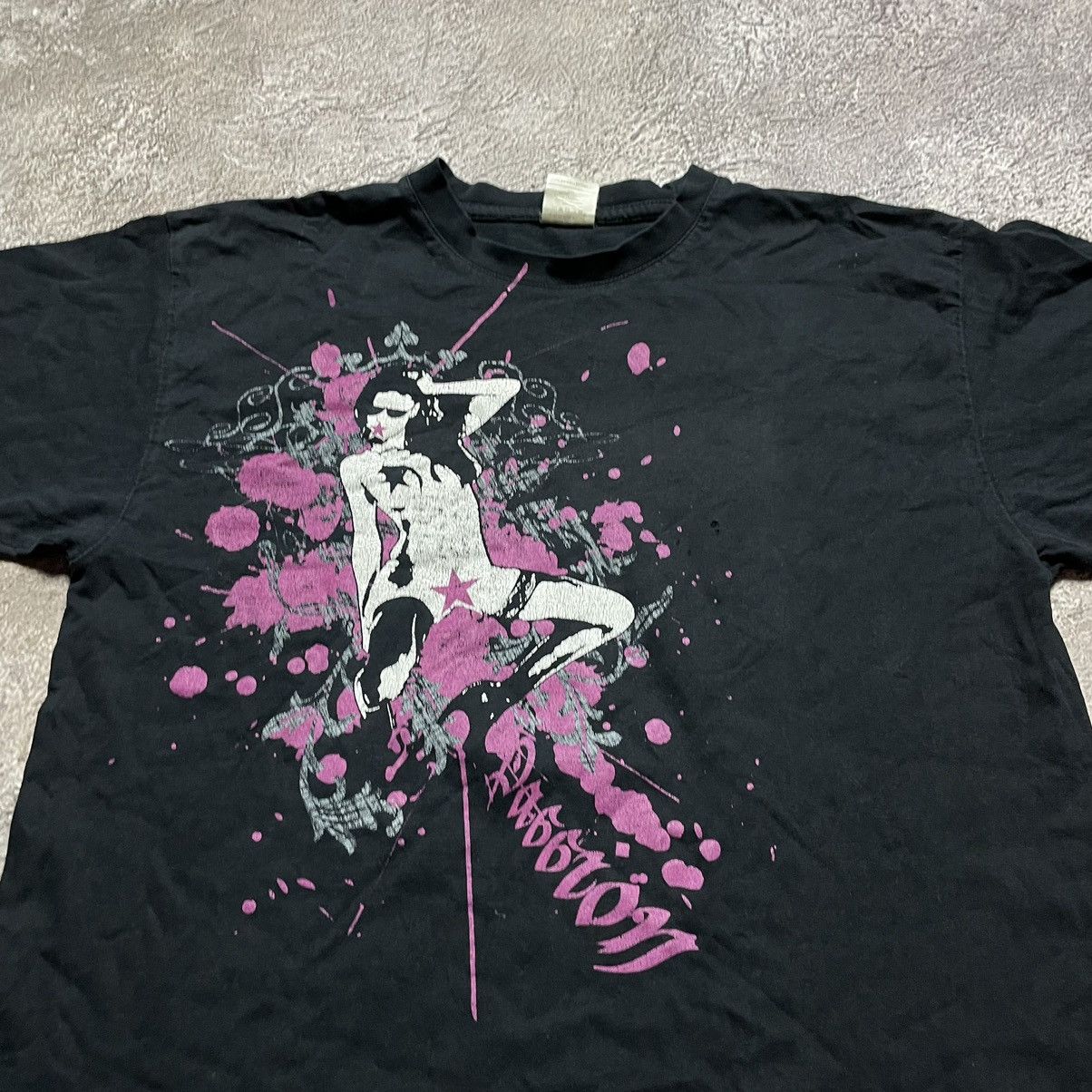 Vintage Vintage 90s Graphic Tee Sun Faded Goth Aesthetic Black M Size US M / EU 48-50 / 2 - 4 Thumbnail