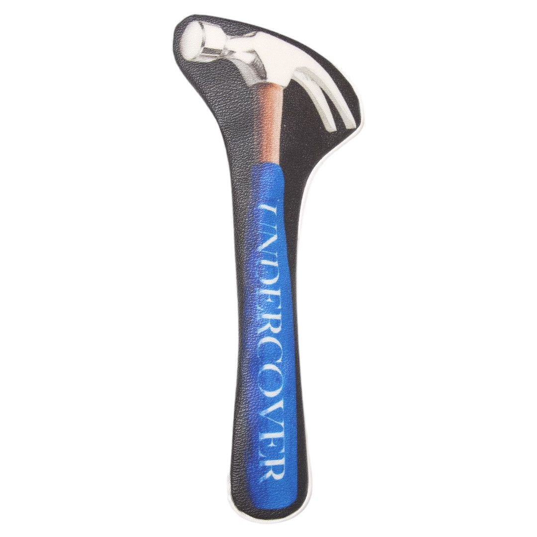 image of Undercover Hammer Leather Pouch in Blue, Men's