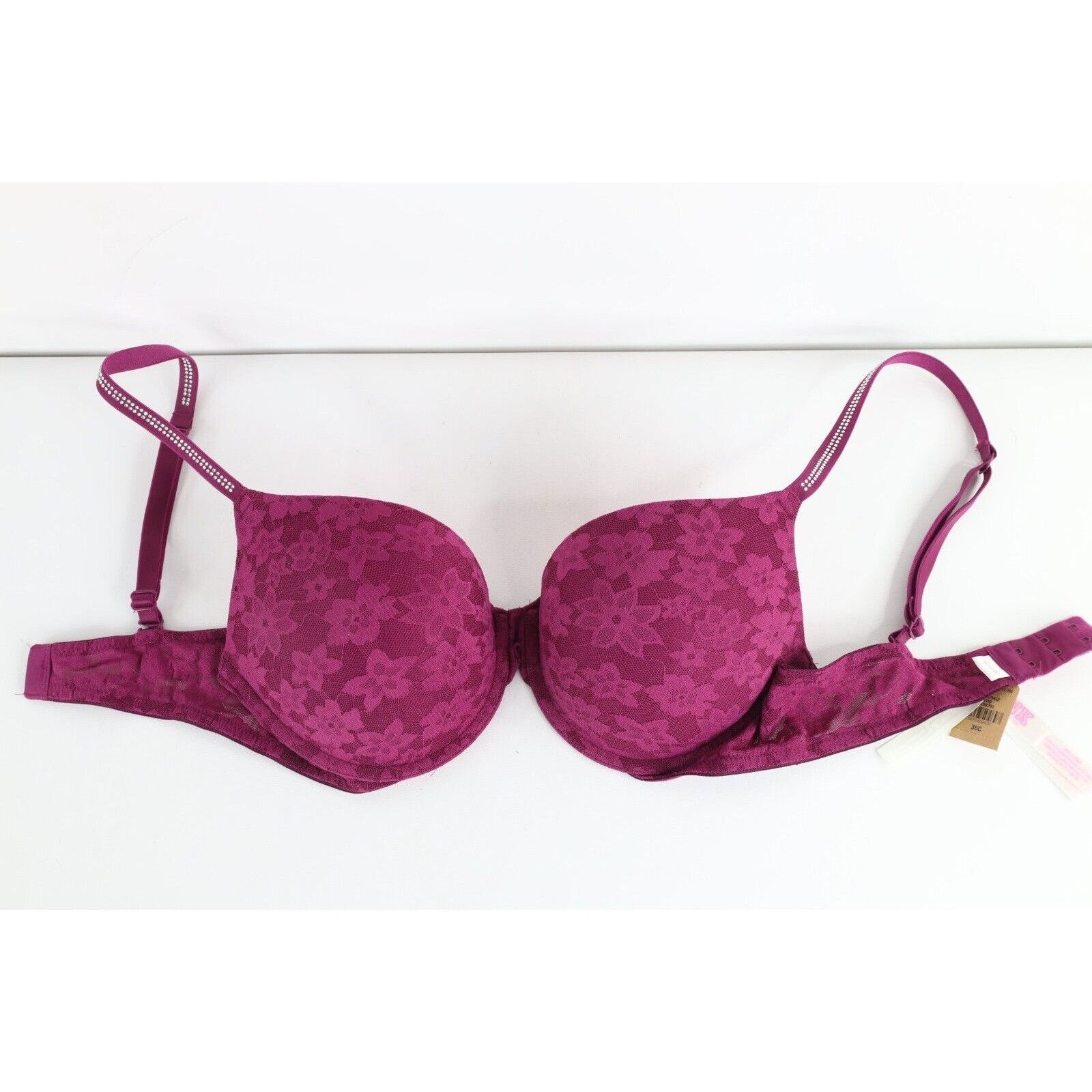 Victoria's Secret New Pink Victoria's Secret Sequined Lace Flower Bra Size ONE SIZE - 1 Thumbnail
