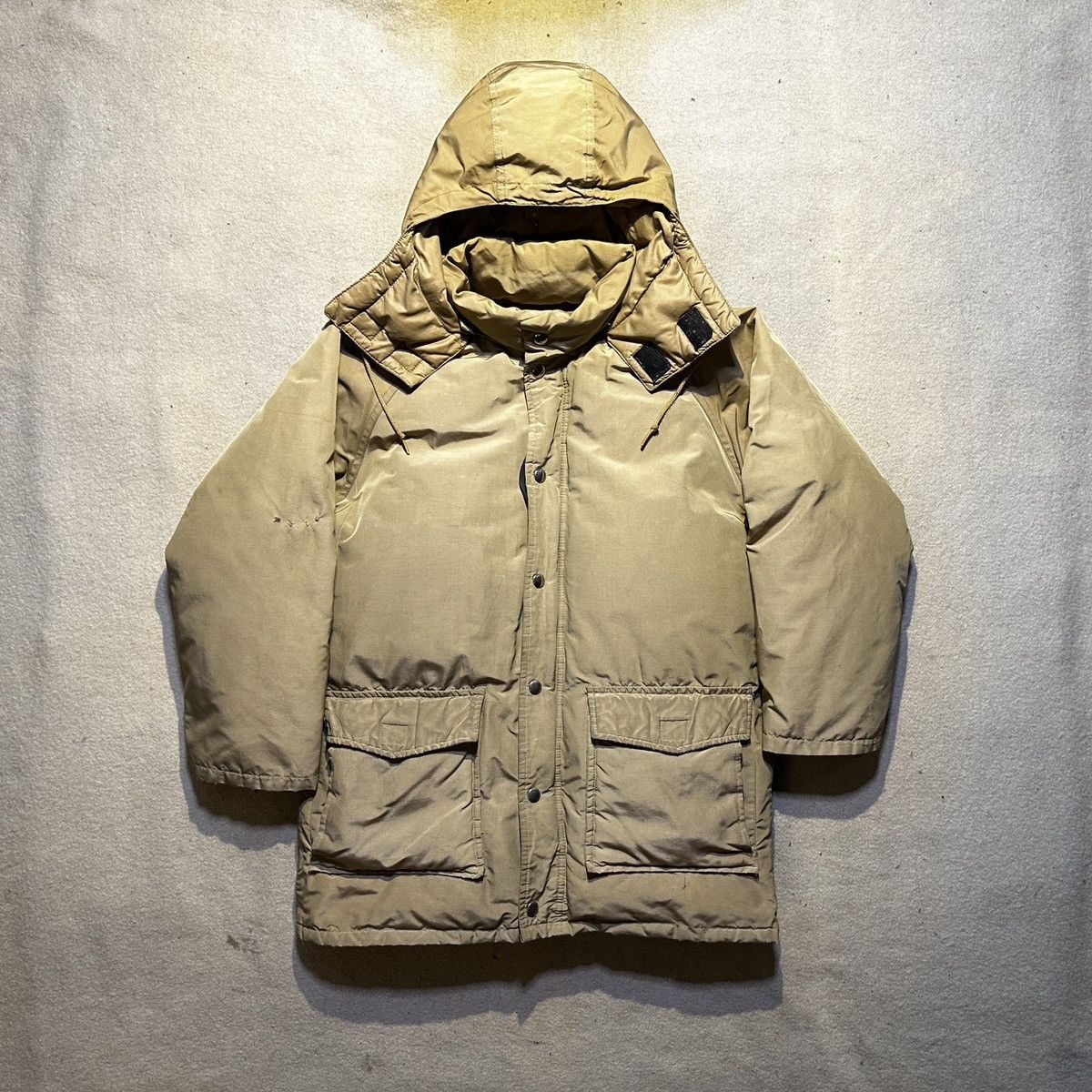 image of Eastern Mountain Sports x Made In USA Vintage 70's Ems Down Puffer Parka Jacket W/ Hood in Tan (Siz
