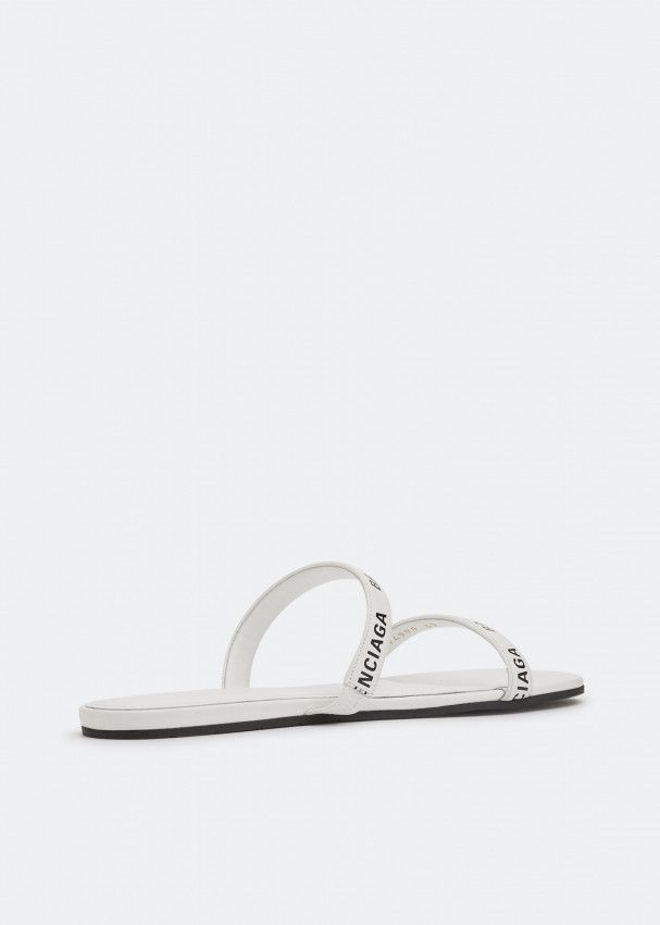 Balenciaga o1mt1gz0624 Round Flat Sandals in White Size US 8 / IT 38 - 3 Thumbnail