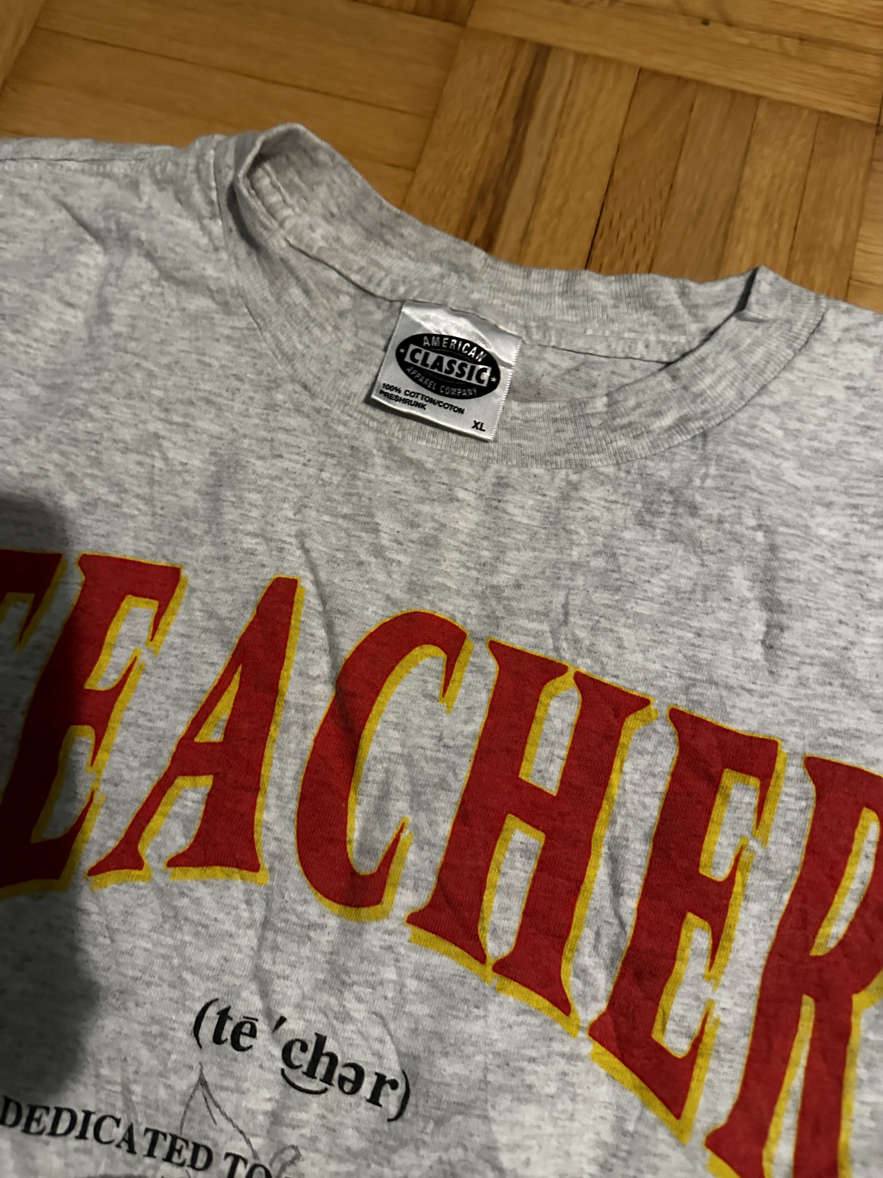 Vintage Vintage Teacher Definition Graphic Tee Grey XL Size US XL / EU 56 / 4 - 3 Thumbnail
