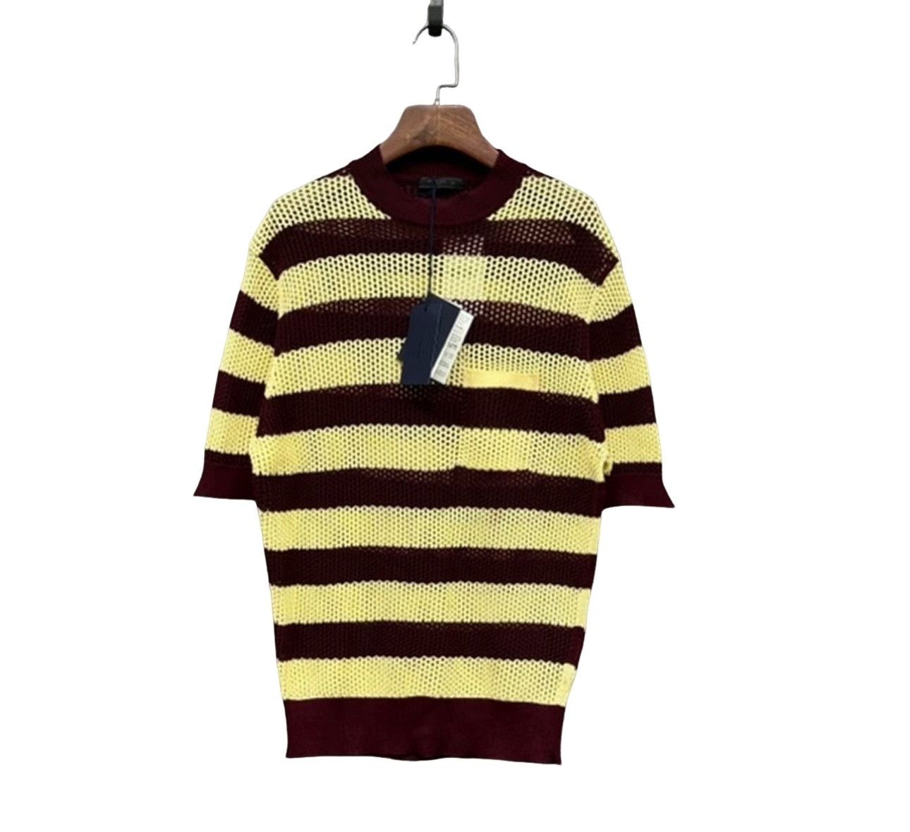 Prada Prada Striped Mesh Knit Top 48 Size US M / EU 48-50 / 2 - 1 Thumbnail