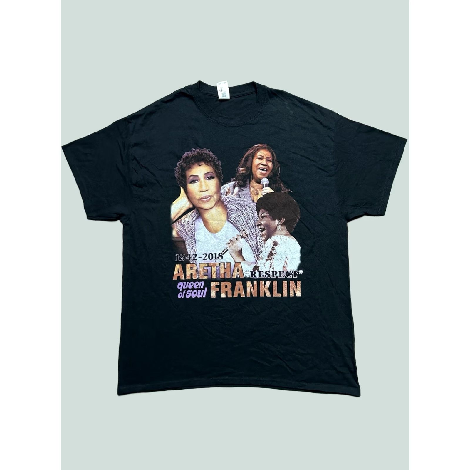 Vintage VINTAGE Aretha Franklin graphic t shirt Queen of soul music memorial NOS adult XL Black Men T-Shirt XL Queen of Soul NSW? Size US XL / EU 56 / 4 - 1 Thumbnail