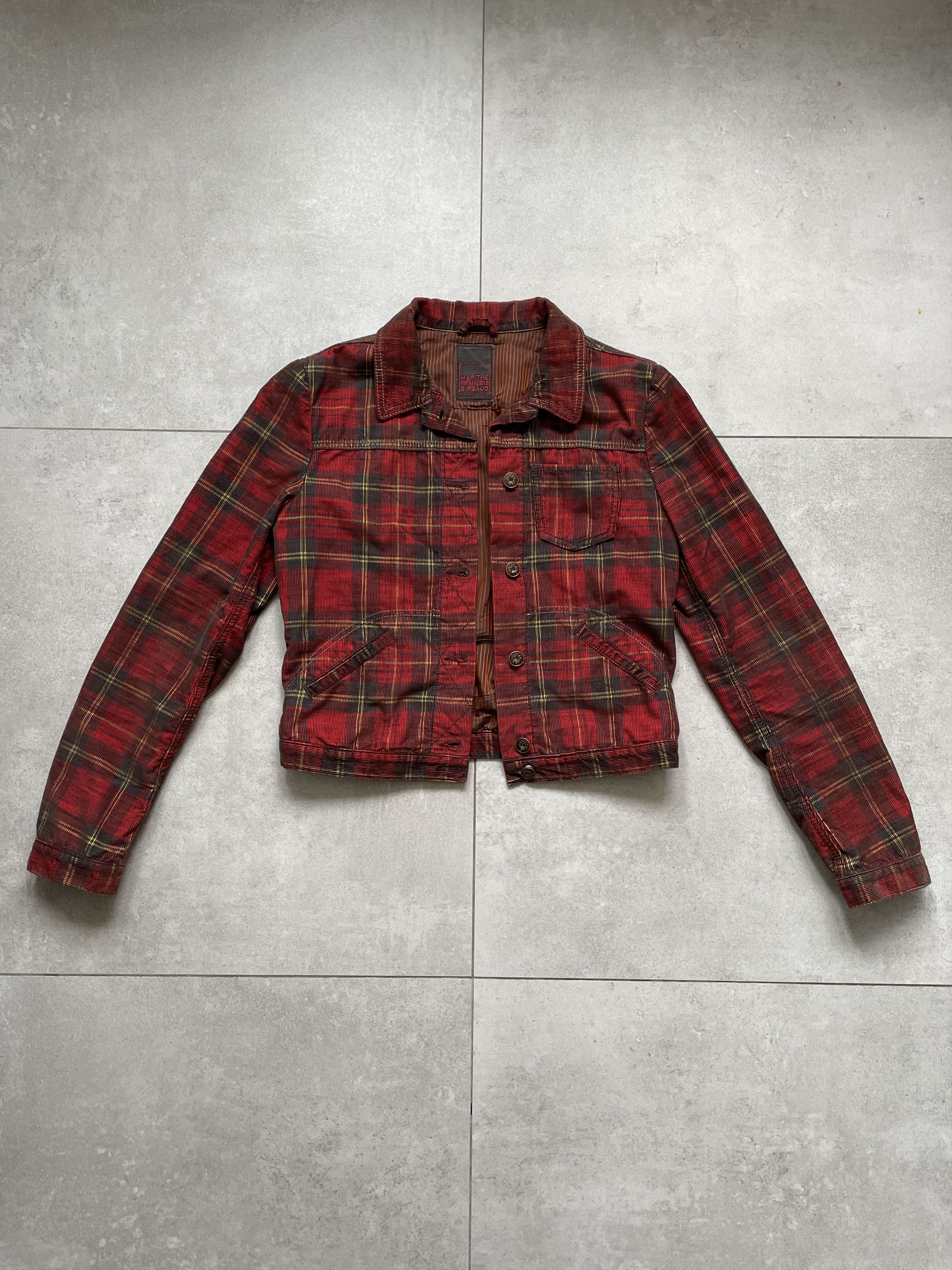 Marithe + Francois Girbaud Y2K M + FG COURDUROI VIVIENNE TYPE PUNK CHECKED JACKET Size S / US 4 / IT 40 - 2 Thumbnail