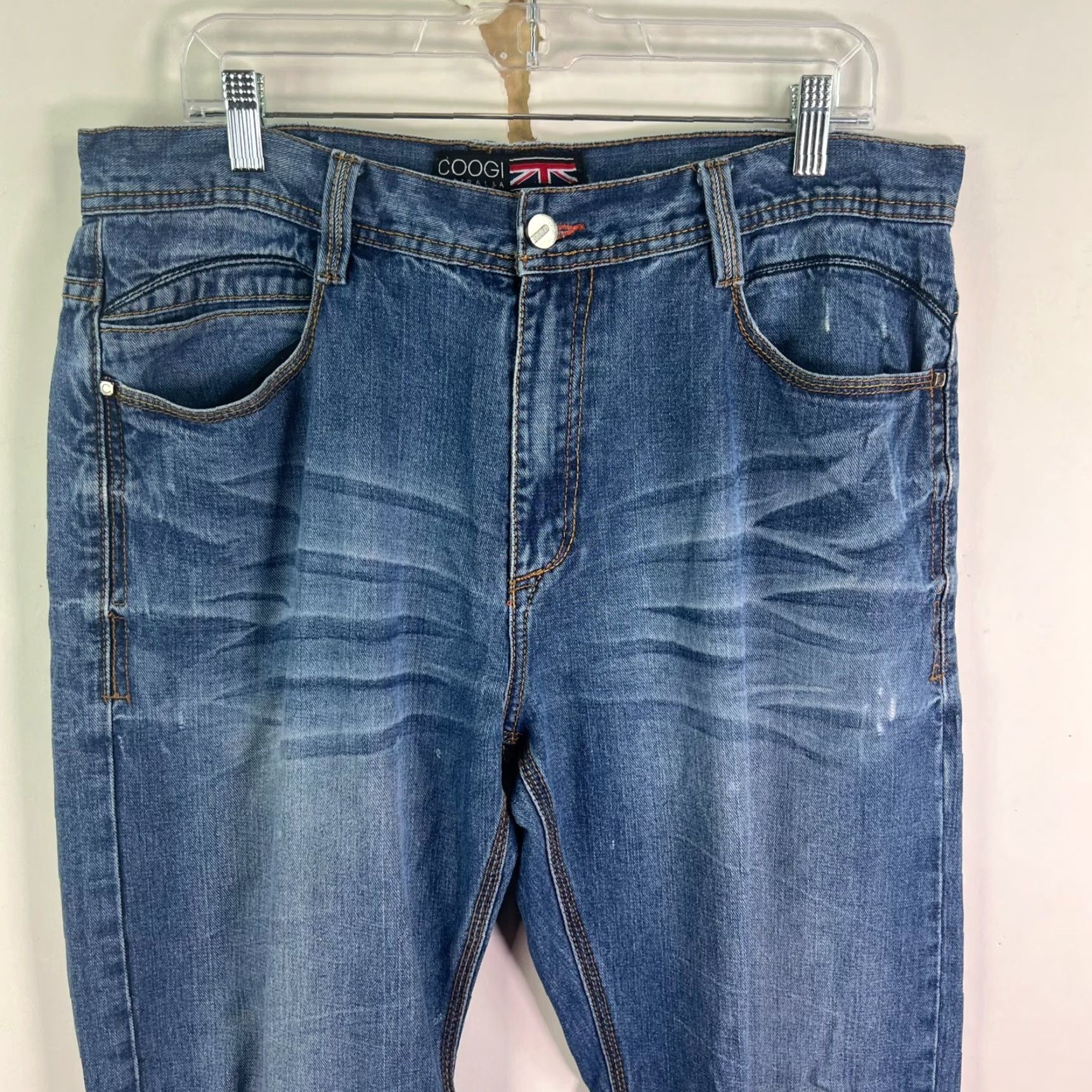 Coogi COOGI Australia Jeans Boots Cut Denim Mens Size 36 Regular Inseam 34 Blue 90s Hip Hop Logo Embroidered 5-Pocket Size US 36 / EU 52 - 3 Thumbnail