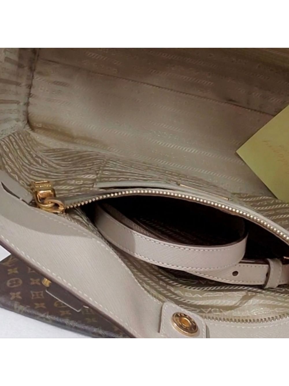 Prada Authentic Prada Saffiano Lux Bicolour Tote Bag Size ONE SIZE - 5 Thumbnail