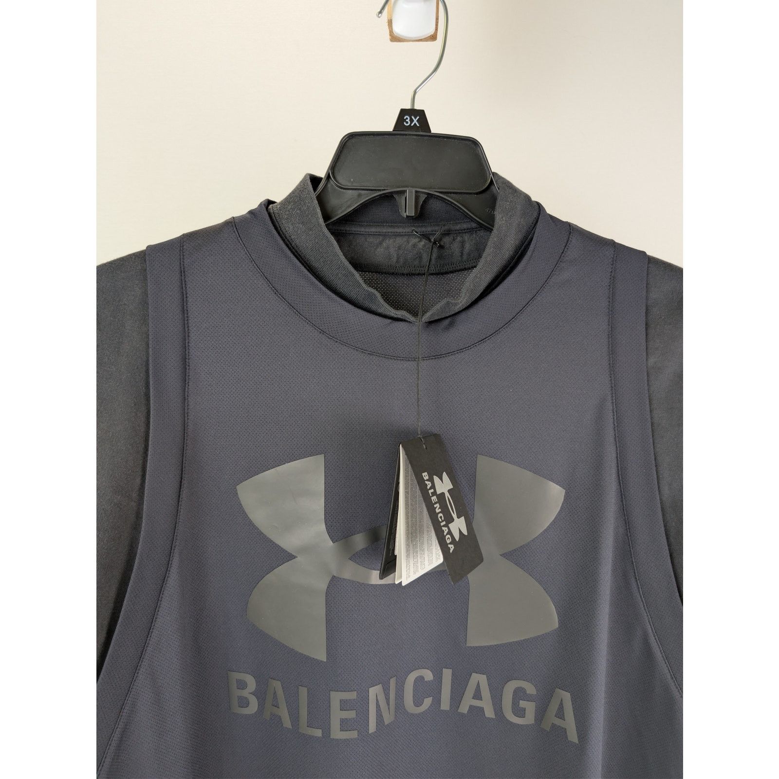 Balenciaga × Under Armour o1rshd1 Sporty Mesh UA Triple Layered T-Shirt in Black 5 Size US XXL / EU 58 / 5 - 6 Thumbnail
