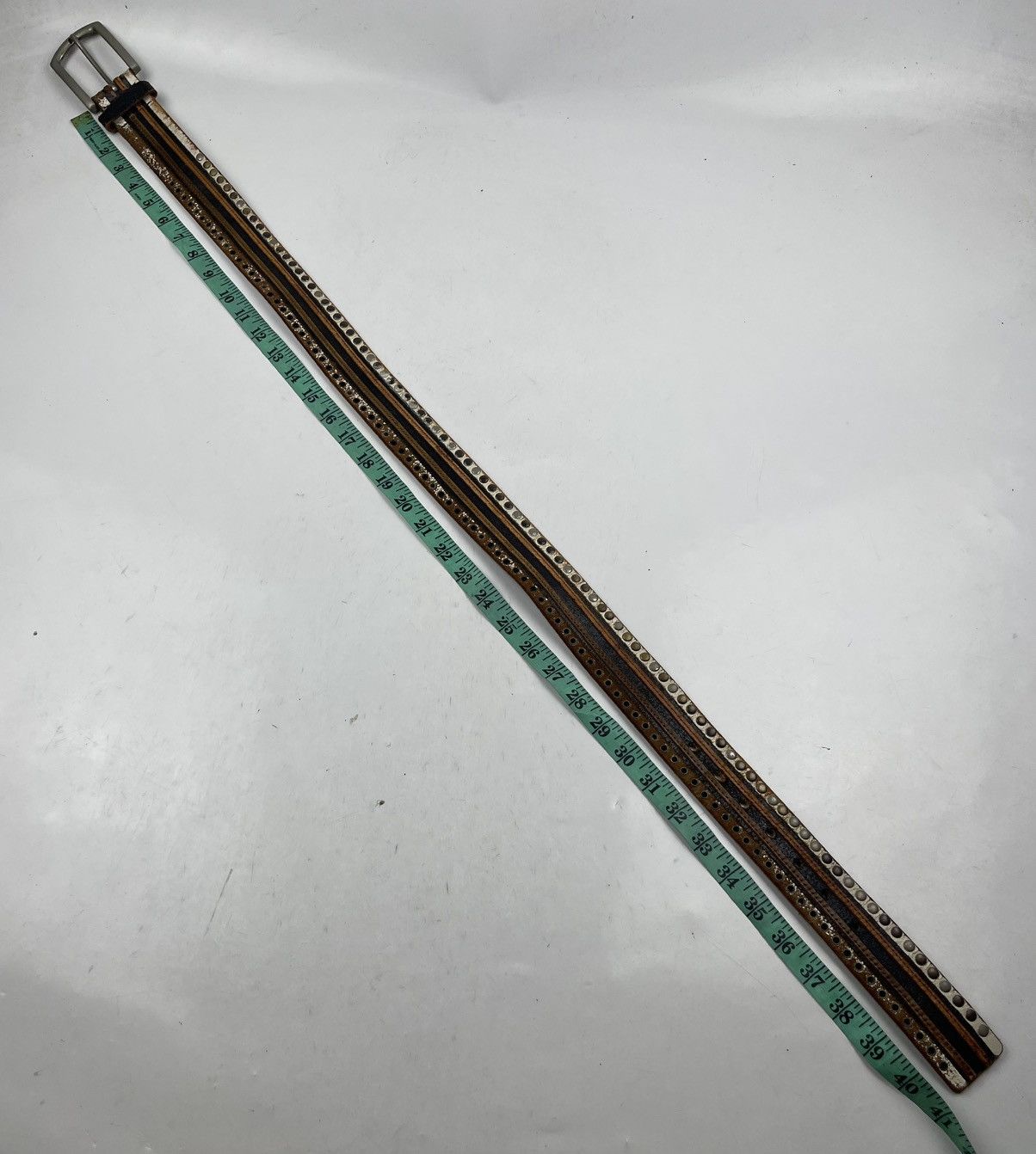 Seditionaries distressed studded leather belt tc43 Size 36 - 2 Thumbnail