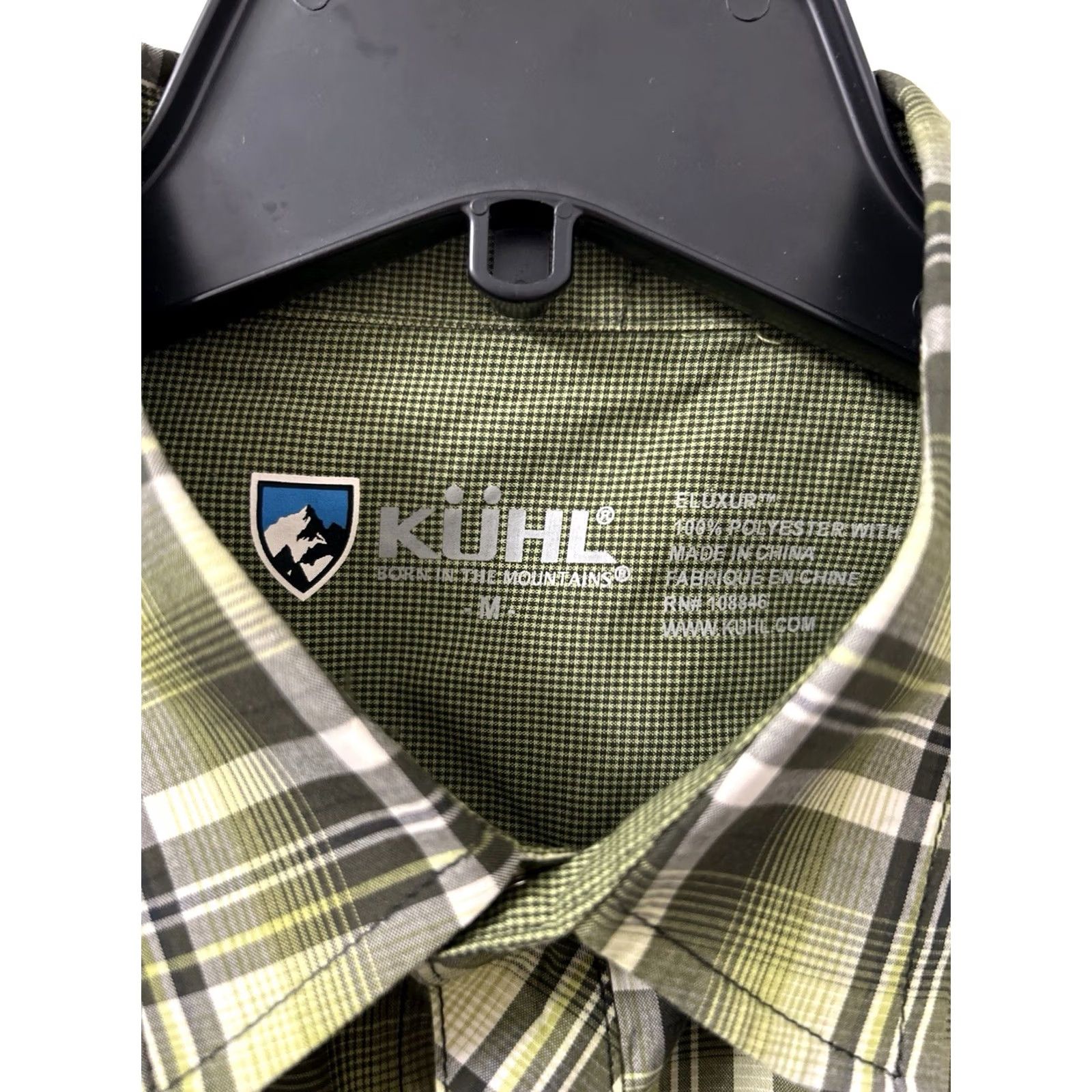 Vintage Kuhl Eluxur Shirt Mens M Green Plaid Button Down Pockets S/S Outdoor Casual Lightweight Moisture Wicking Size US M / EU 48-50 / 2 - 6 Thumbnail