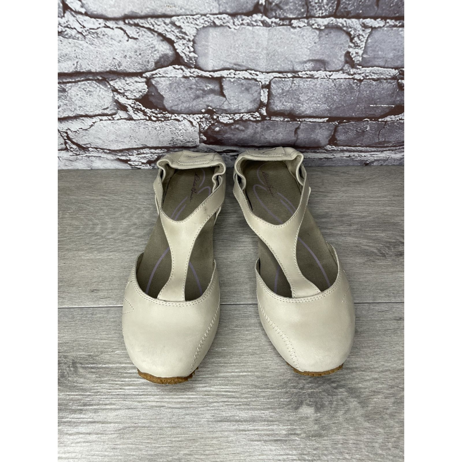Eddie Bauer Eddie Bauer Beige Ivory Leather Closed Clogs Athletic Shoes Size US 10 / IT 40 - 2 Thumbnail