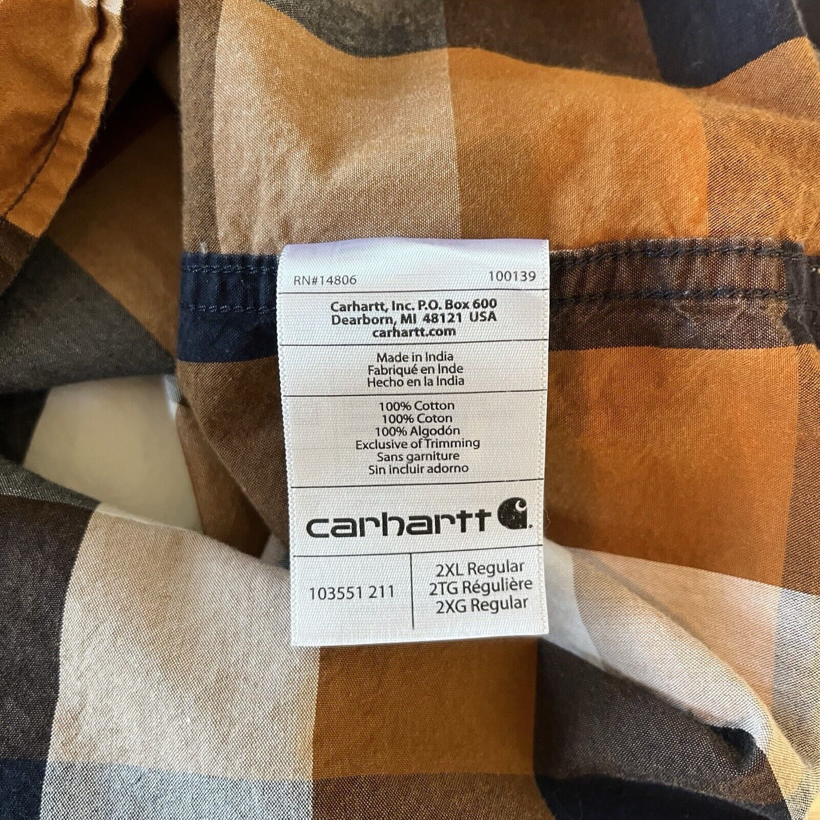 Carhartt Carhartt Shirt Button Up Plaid Relaxed Fit Size US XXL / EU 58 / 5 - 5 Thumbnail
