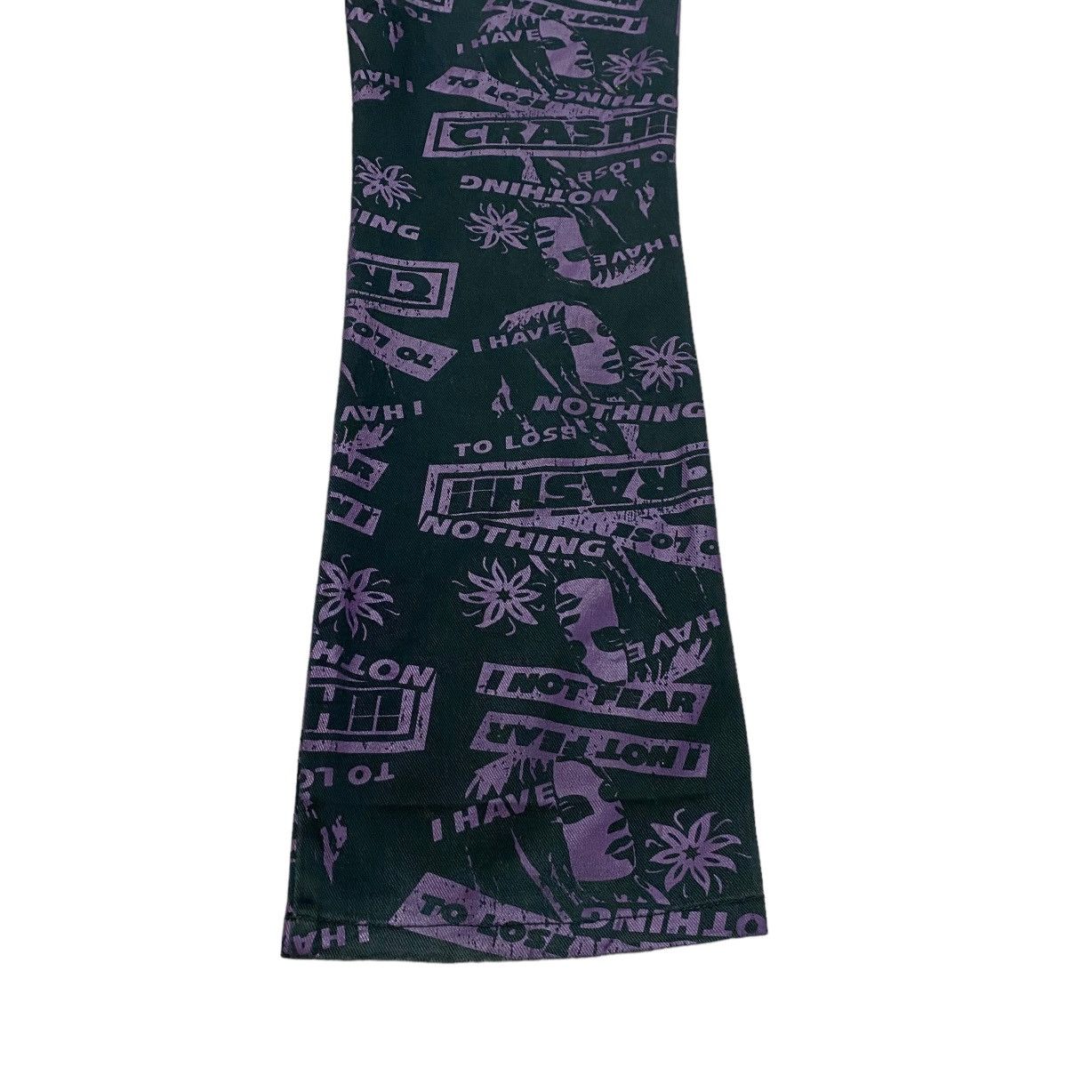 Hysteric Glamour 'Rimsby Field Crash' Nothing To Lose Graphic Flare Pants Size 29" - 15 Thumbnail