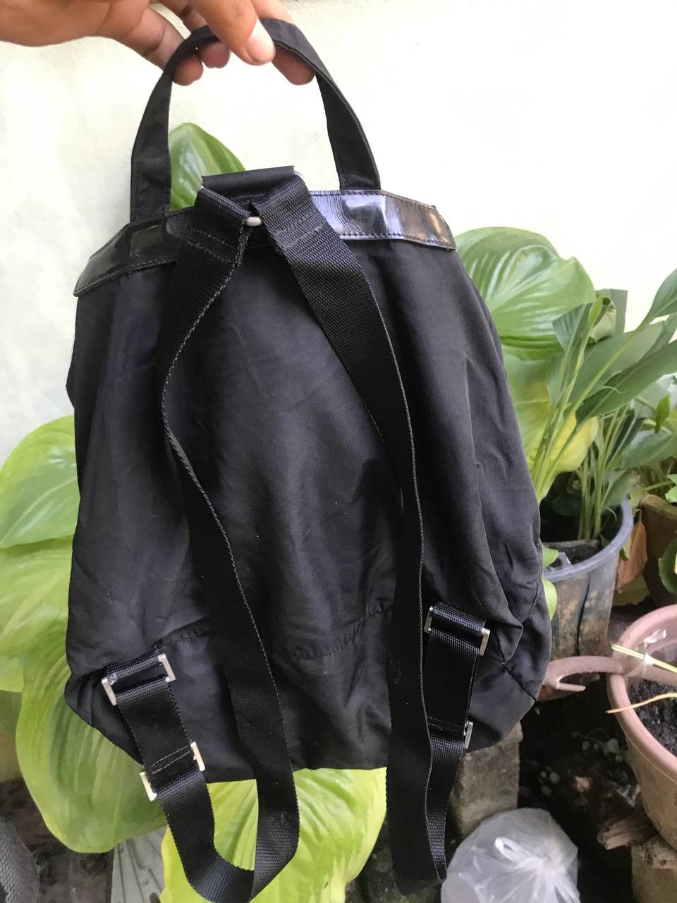 Prada × Vintage Authentic Prada Black Backpack Size ONE SIZE - 2 Thumbnail