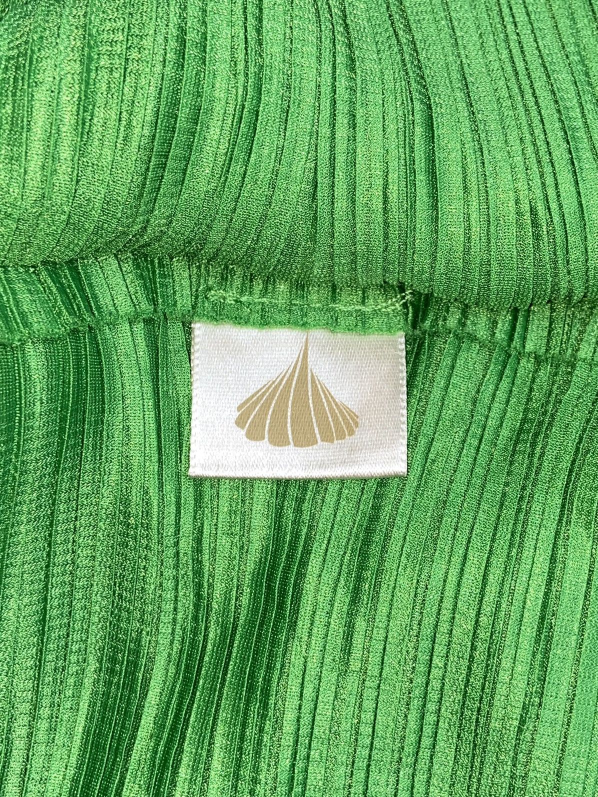 Designer × Japanese Brand PLEATSME Green Pleats Dress Size S / US 4 / IT 40 - 6 Thumbnail