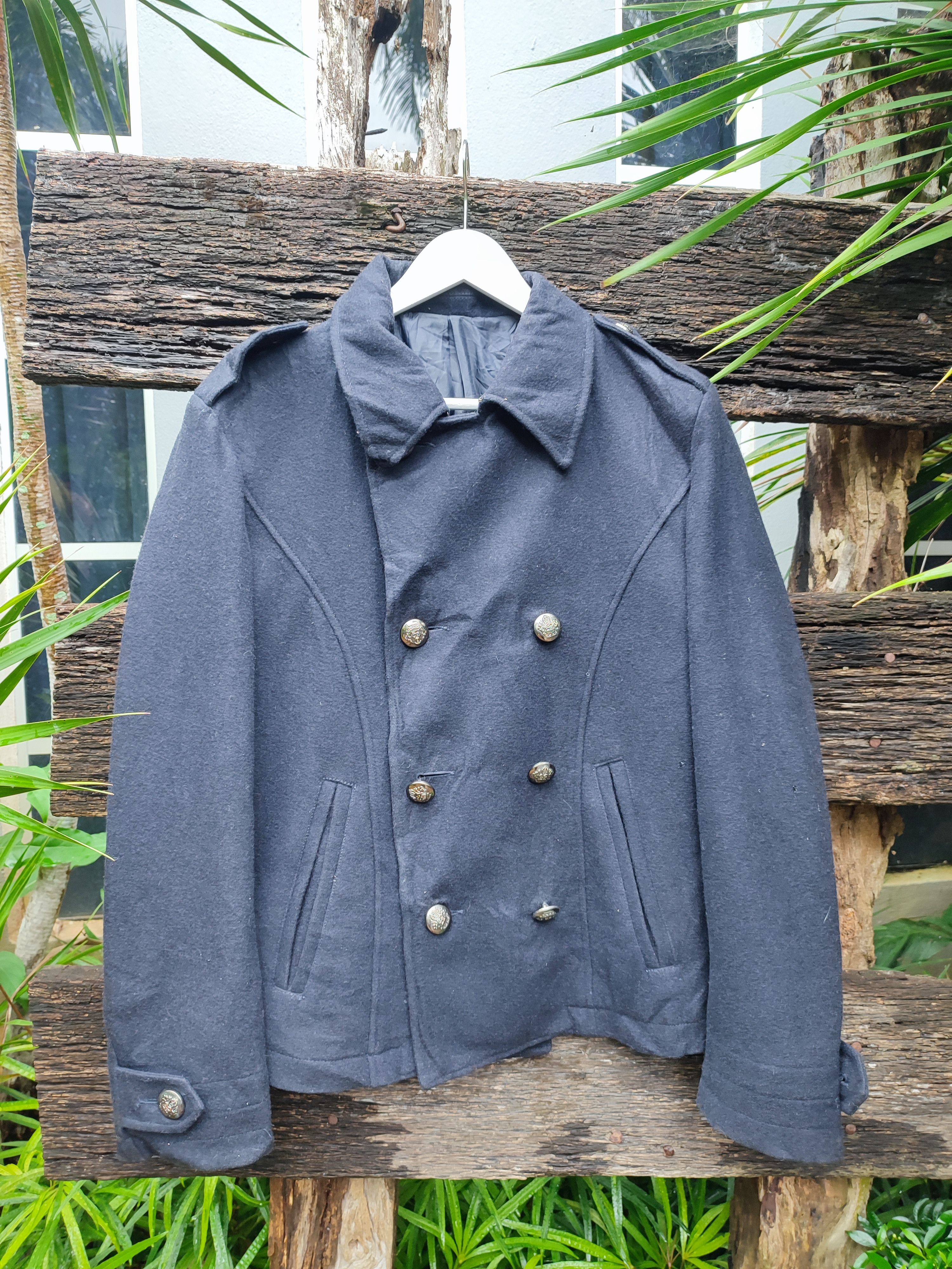 PPFM PPFM Wool Blend Military Peacoat – Vintage Style (Size M) Size US S / EU 44-46 / 1 - 1 Thumbnail