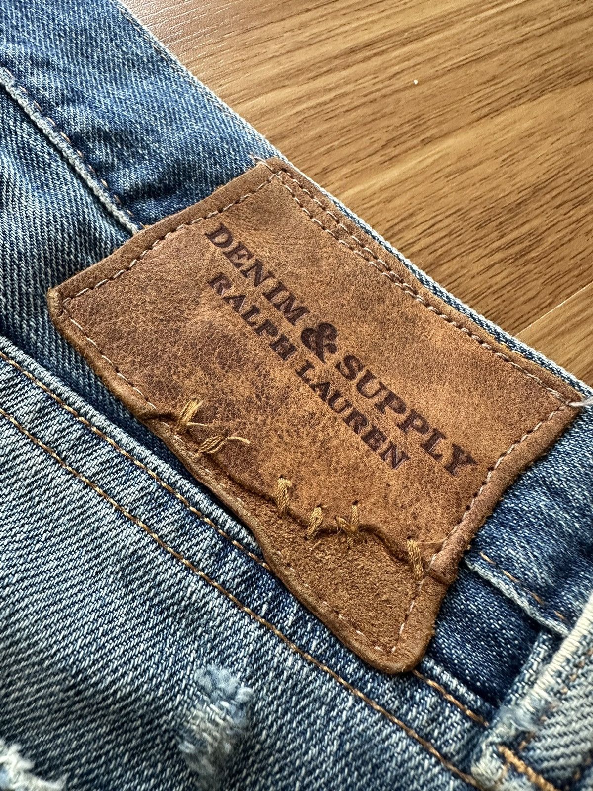 Polo Ralph Lauren Polo Ralph Lauren Slim Distressed Patchwork Jeans Size US 31 - 24 Thumbnail