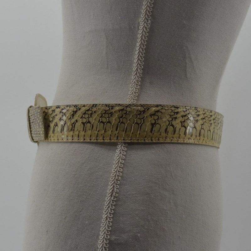 Vintage Ritz Accessory Lady Genuine Snake Skin M/L Wide Belt Preppy Size ONE SIZE - 7 Thumbnail