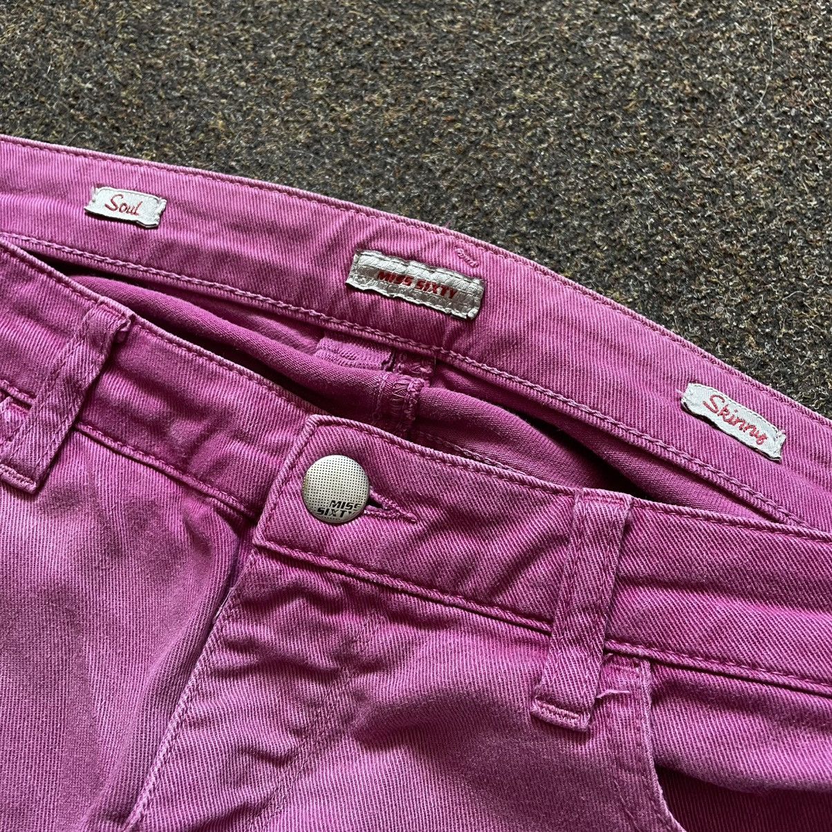 Vintage Vintage Y2K Miss Sixty Baggy Pink Pants Skater Distressed 31 Size 31" - 6 Thumbnail