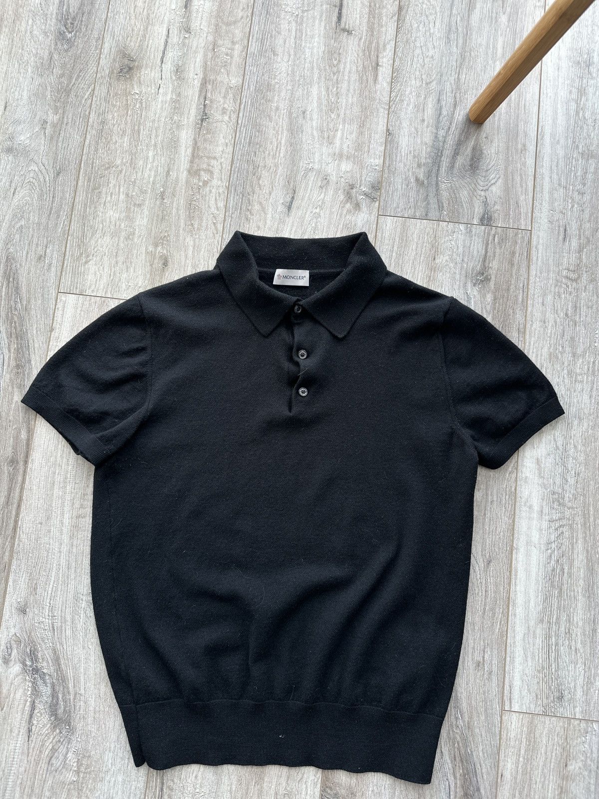 Moncler Original Moncler Men Wool Black Polo Shirt size S Size US S / EU 44-46 / 1 - 3 Thumbnail
