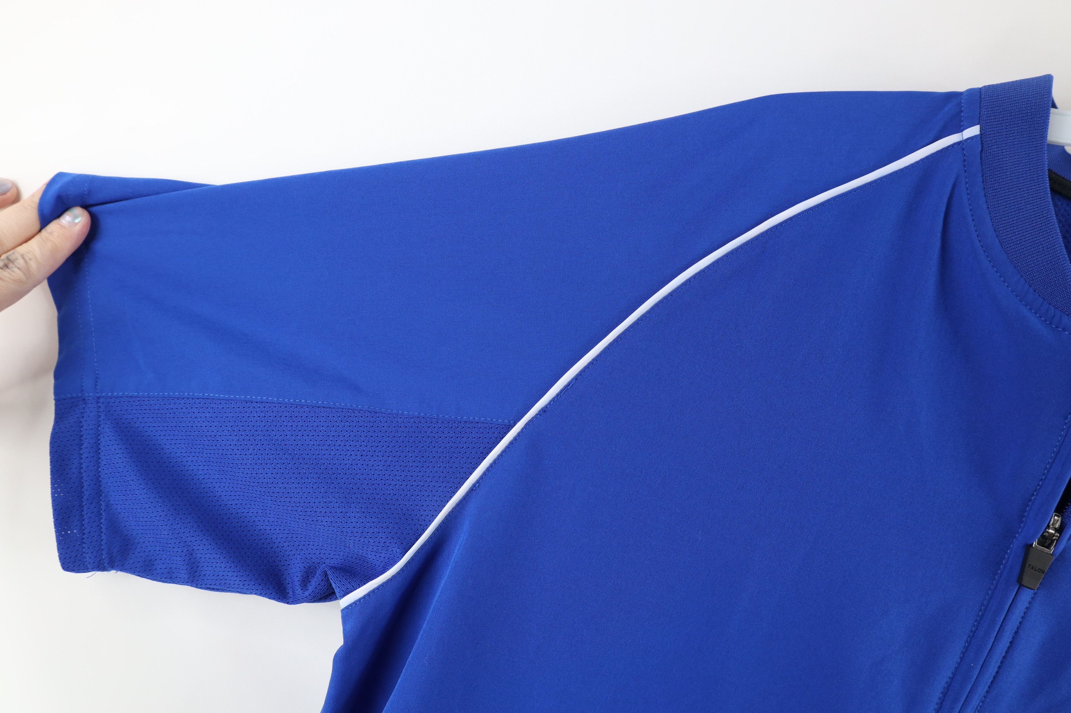 Adidas × Vintage Adidas Out Short Sleeve Half Zip Pullover Jacket Royal Blue Size US XL / EU 56 / 4 - 5 Thumbnail