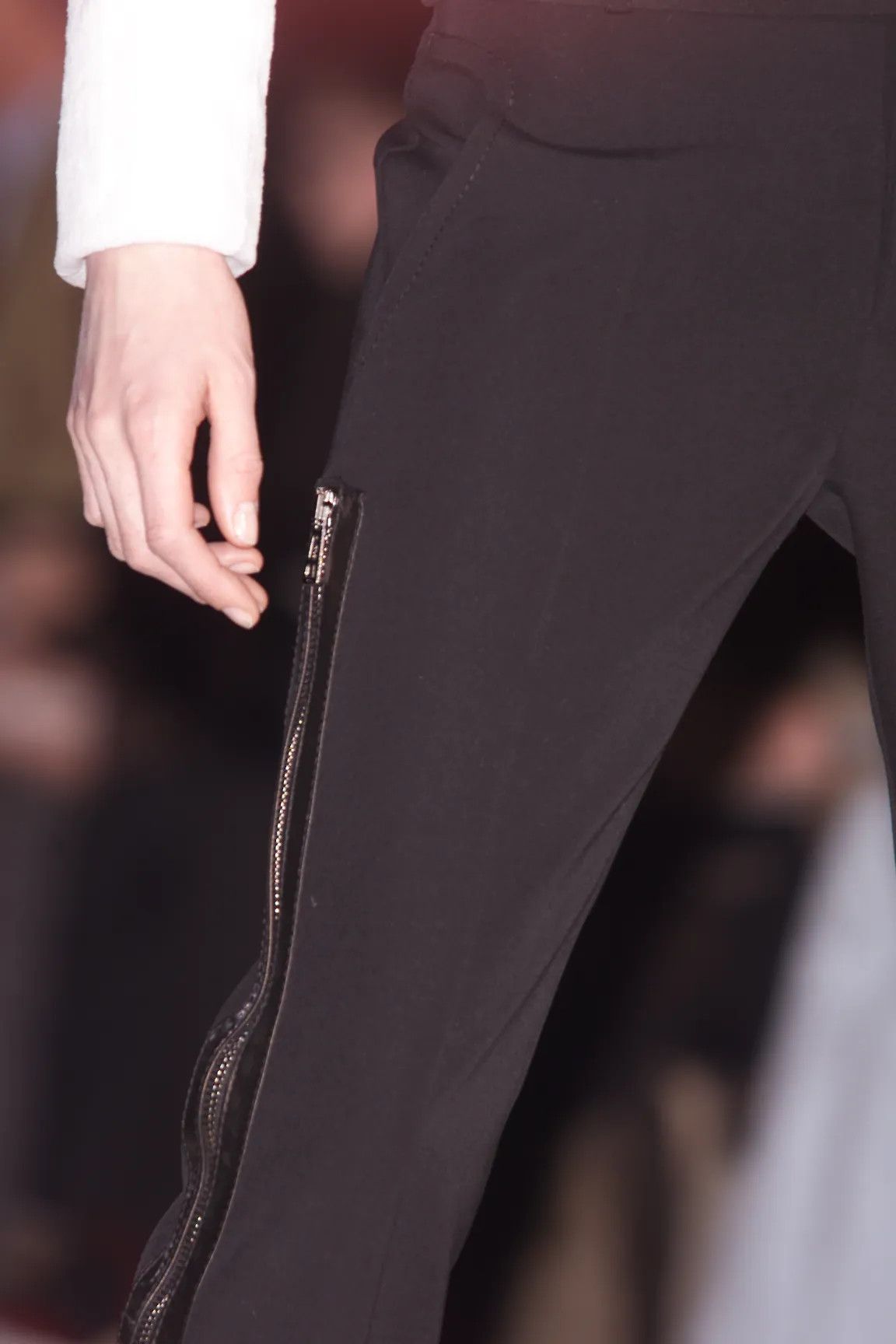 Gucci GUCCI Pants Wool Leather Ful Zip Vintage Black TOM FORD Size 26" / US 2 / IT 38 - 15 Thumbnail