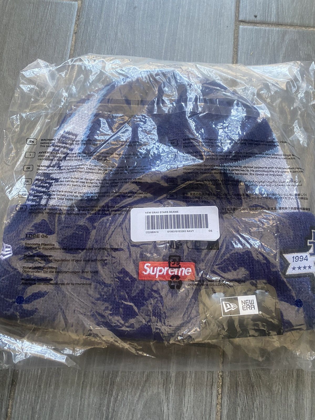 Supreme Supreme New Era Stars Beanie Navy Size ONE SIZE - 2 Thumbnail