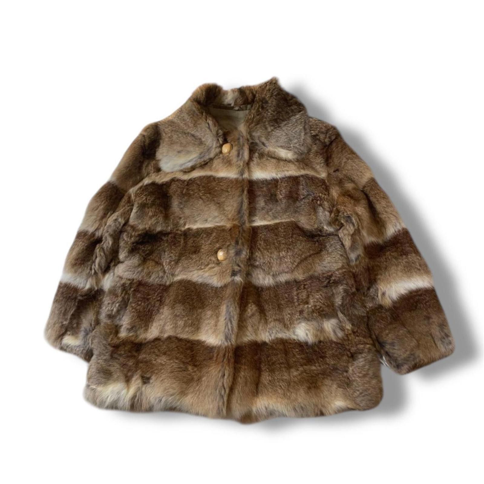 Other Real rabbit fur old money grunge vintage fur coat Size S / US 4 / IT 40 - 1 Thumbnail