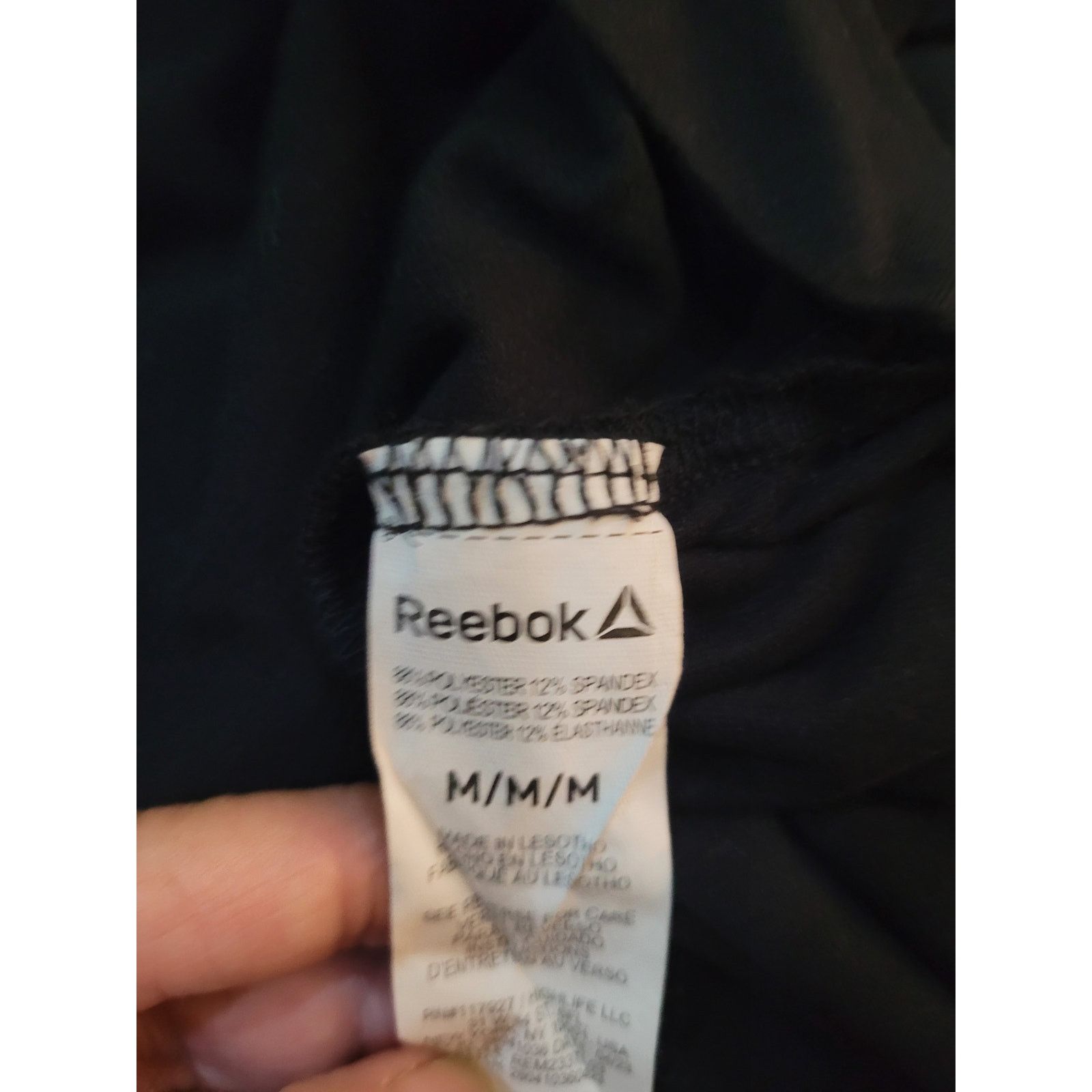 Reebok Reebok Mens Shirt Black Logo Long Sleeve Stretchy Sz M Size US M / EU 48-50 / 2 - 4 Thumbnail