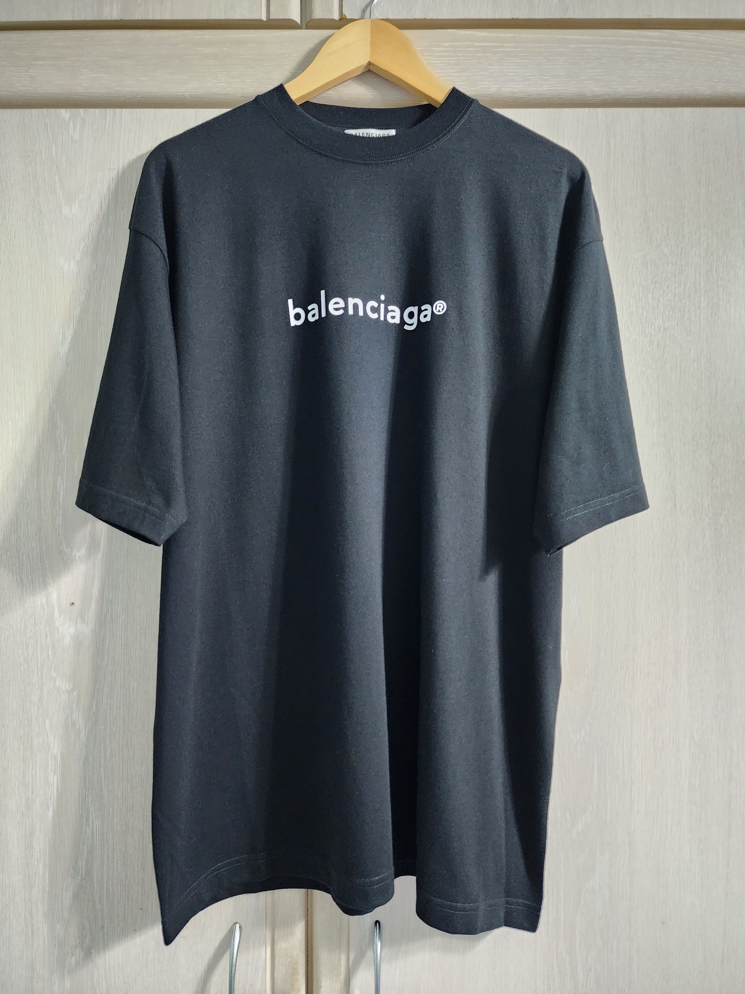 Pre-owned Balenciaga Copyright Logo T-shirt In Black