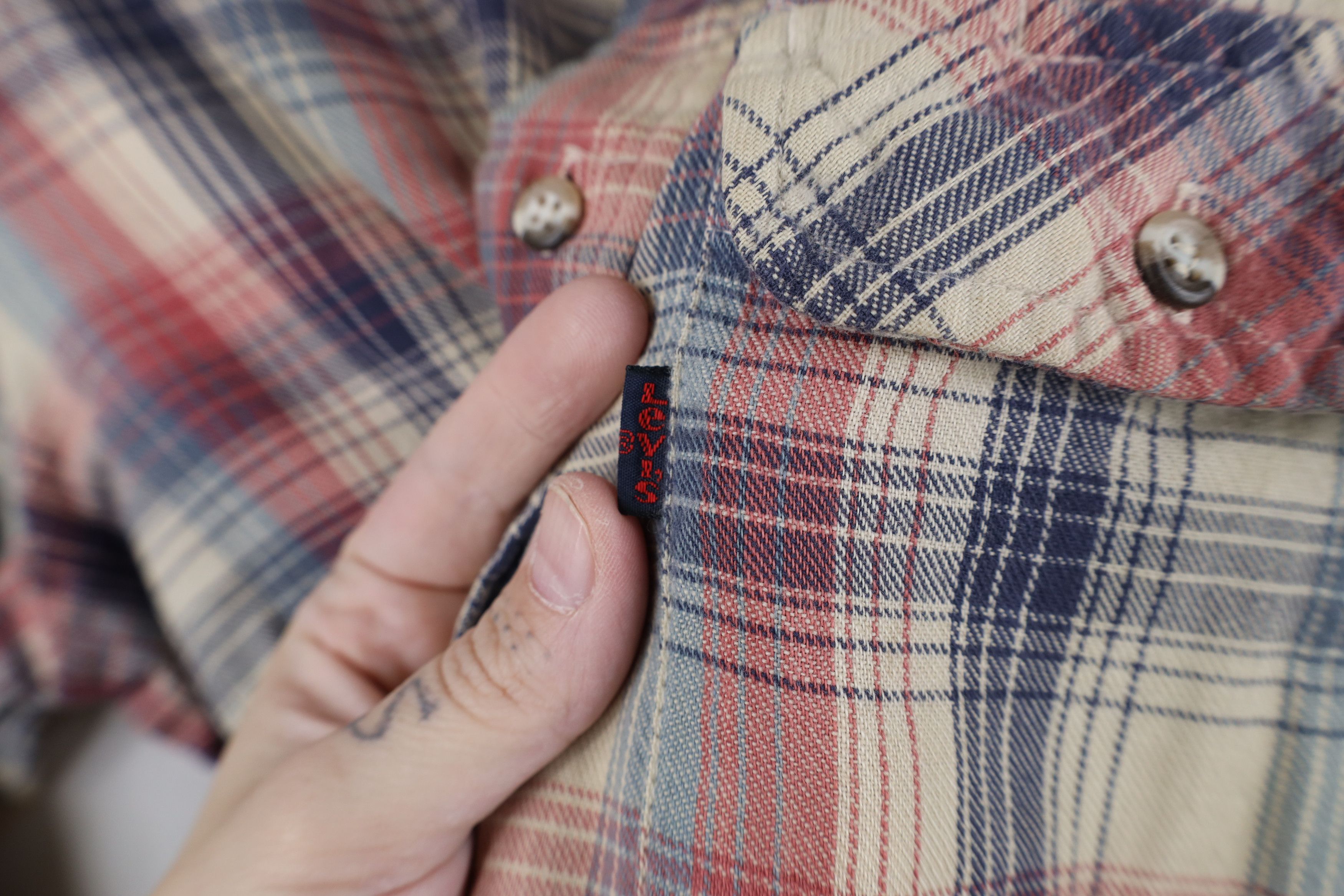 Levi's Vintage 70s 80s Levis Flannel Collared Button Shirt Plaid Size US M / EU 48-50 / 2 - 4 Thumbnail