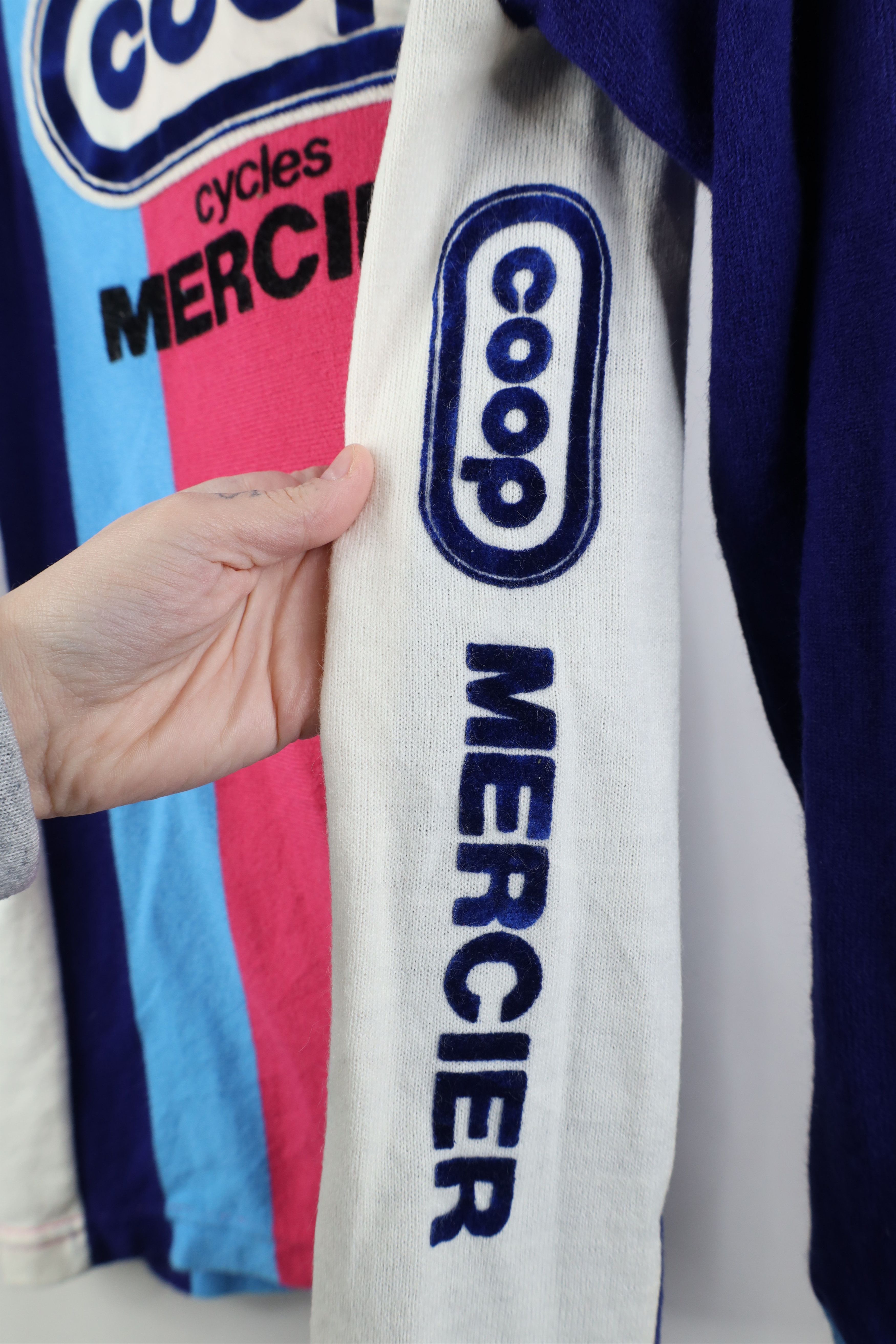 Vintage Vintage 80s Cycles Mercier Knit Long Sleeve Cycling Jersey Size US M / EU 48-50 / 2 - 7 Thumbnail
