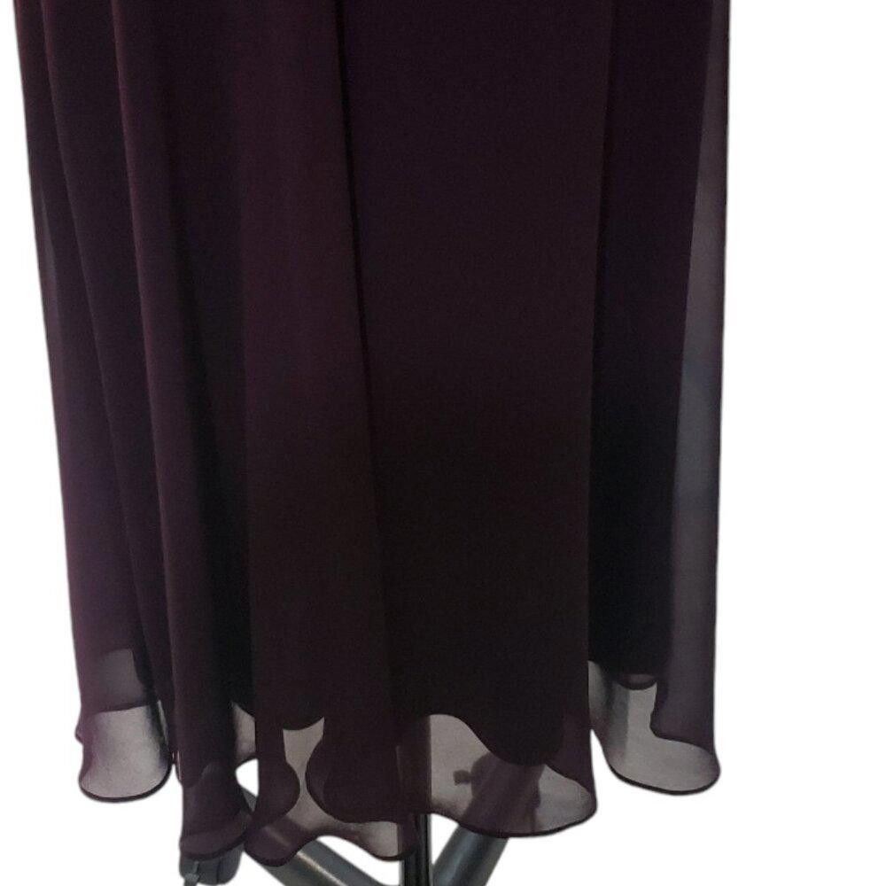 Designer CT1774 Alex Evenings Lace Purple Evening Cocktail Dress 14 Size XL / US 12-14 / IT 48-50 - 7 Thumbnail