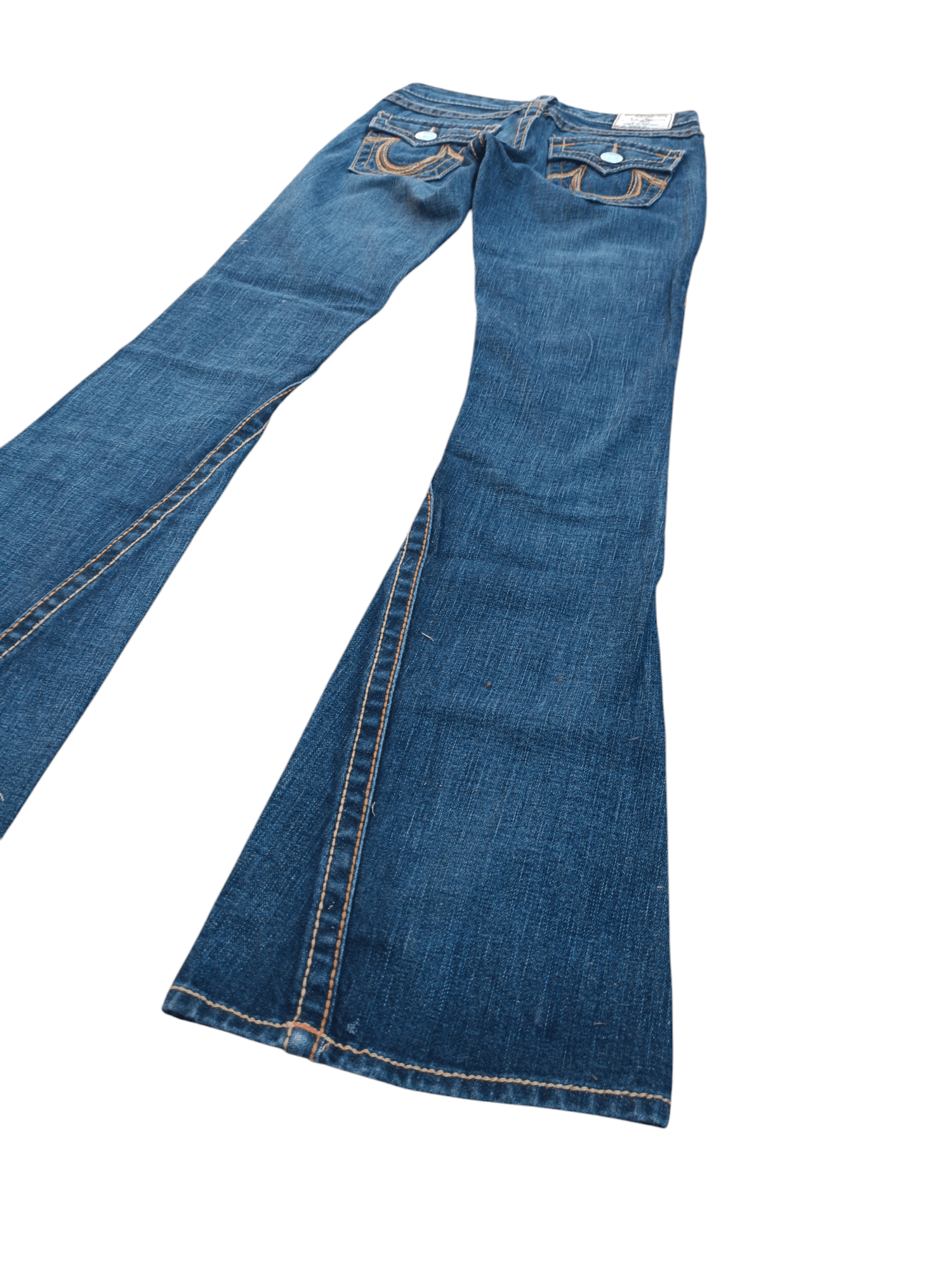 True Religion × Vintage True Religion Rainbow Joey Flare Jeans TR017 Size 27" / US 4 / IT 40 - 3 Thumbnail